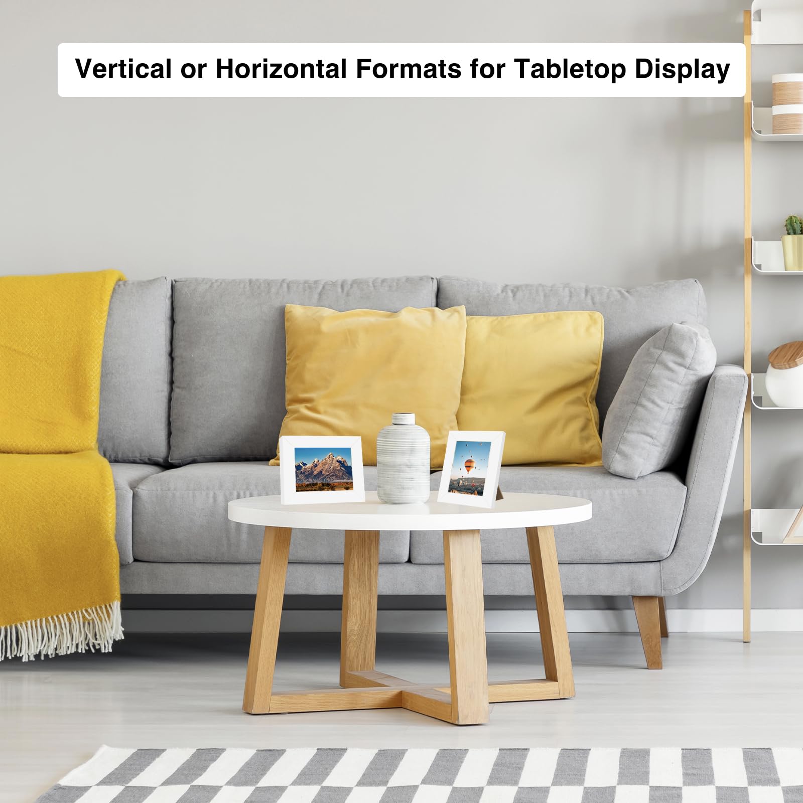 JCJMY 3x4 Picture Frame Black for Tabletop or Wall, 3 x 4 Wall Gallery Poster Photo Frame with Shatter Resistant Plexiglass, Whi