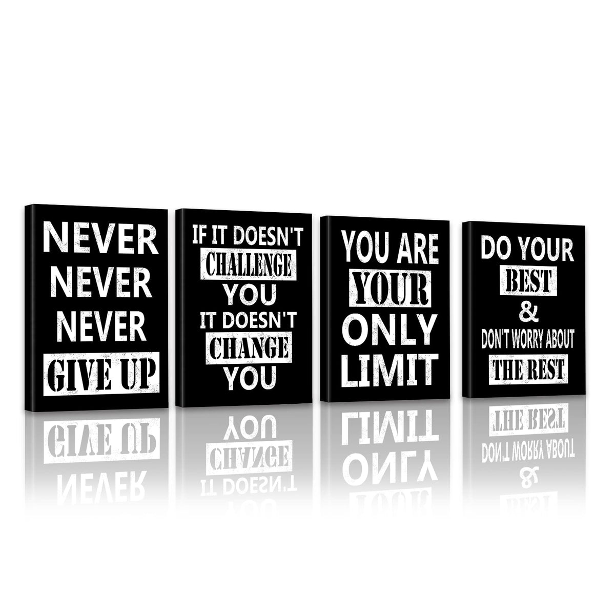 Phopago Motivational Wall Art Inspirational Quote Wall Painting Office Gym Wall Decor Positively Affirmed Saying Art Poster For