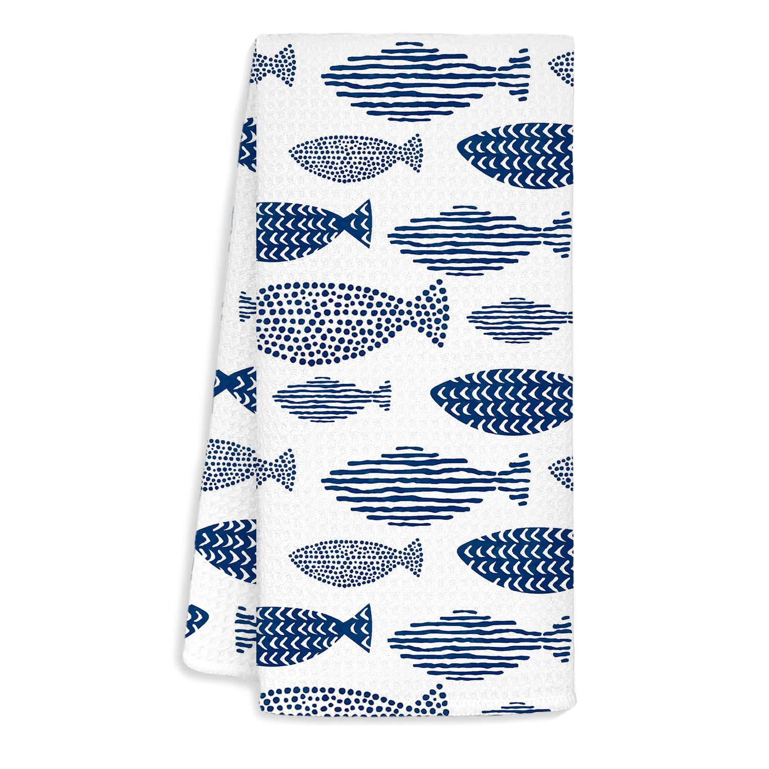 Jvpke Beach Kitchen Hand Towels - Fish Kitchen Towels,Beach Theme Kitchen Decor,Beach Hand Dish Tea Towels 16  24 Inch,Beach The