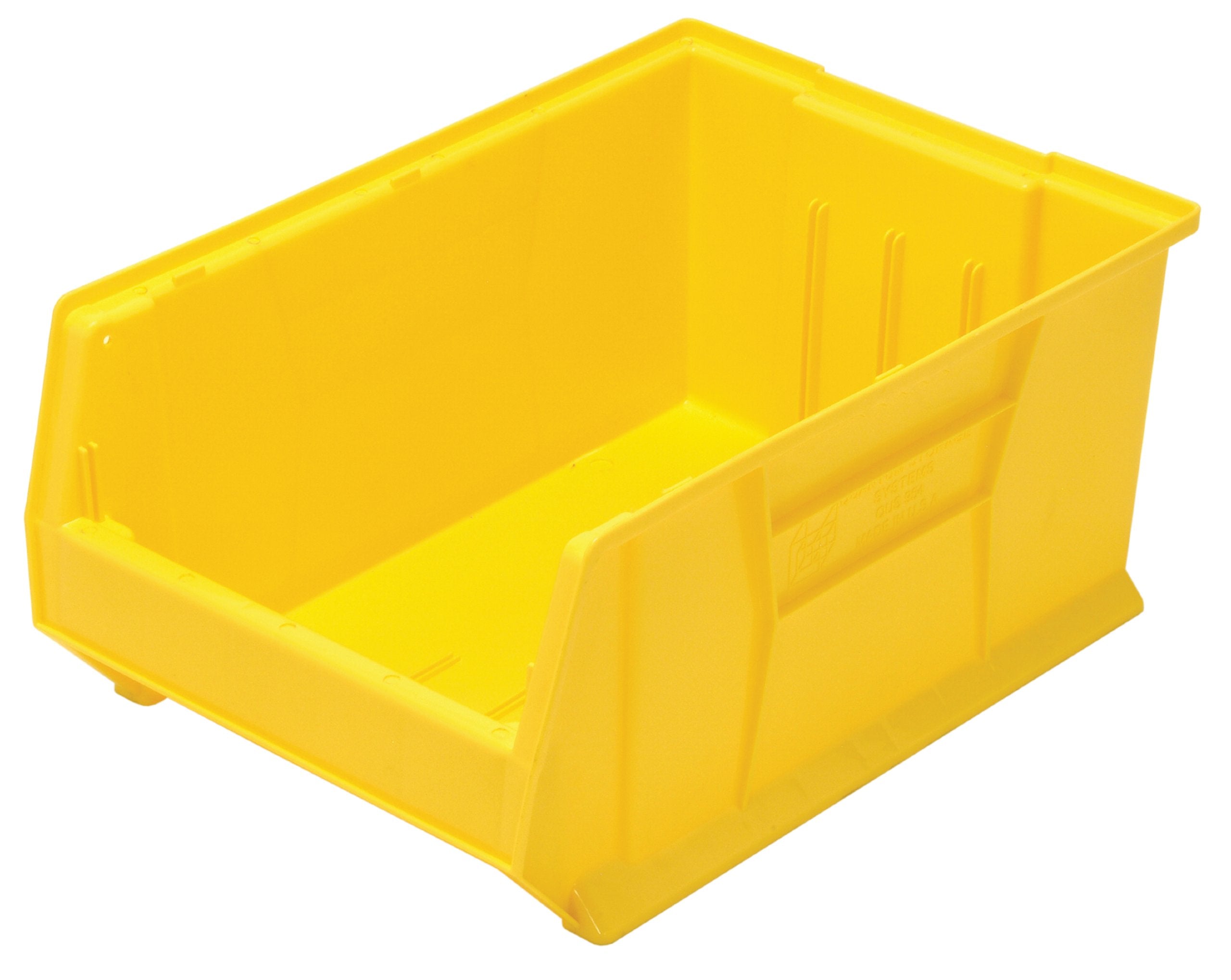 Hulk 24 Container, 23-7/8L X 16-1/2W X 11H, Stackable, Polypropylene, Yellow, Made In Usa