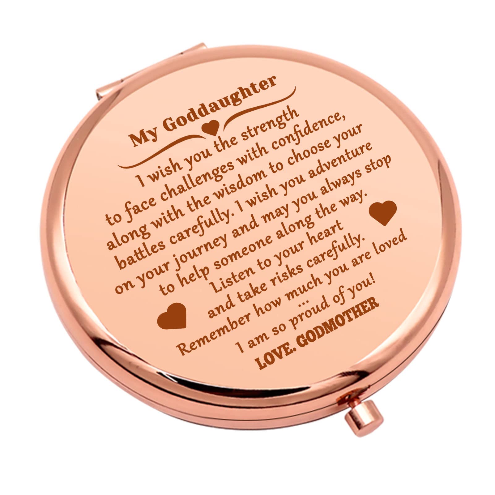 Goddaughter Gifts From Godmother God Daughter Gifts For Girls Compact Makeup Mirror Baptism Gifts For Women Inspirational Birthd