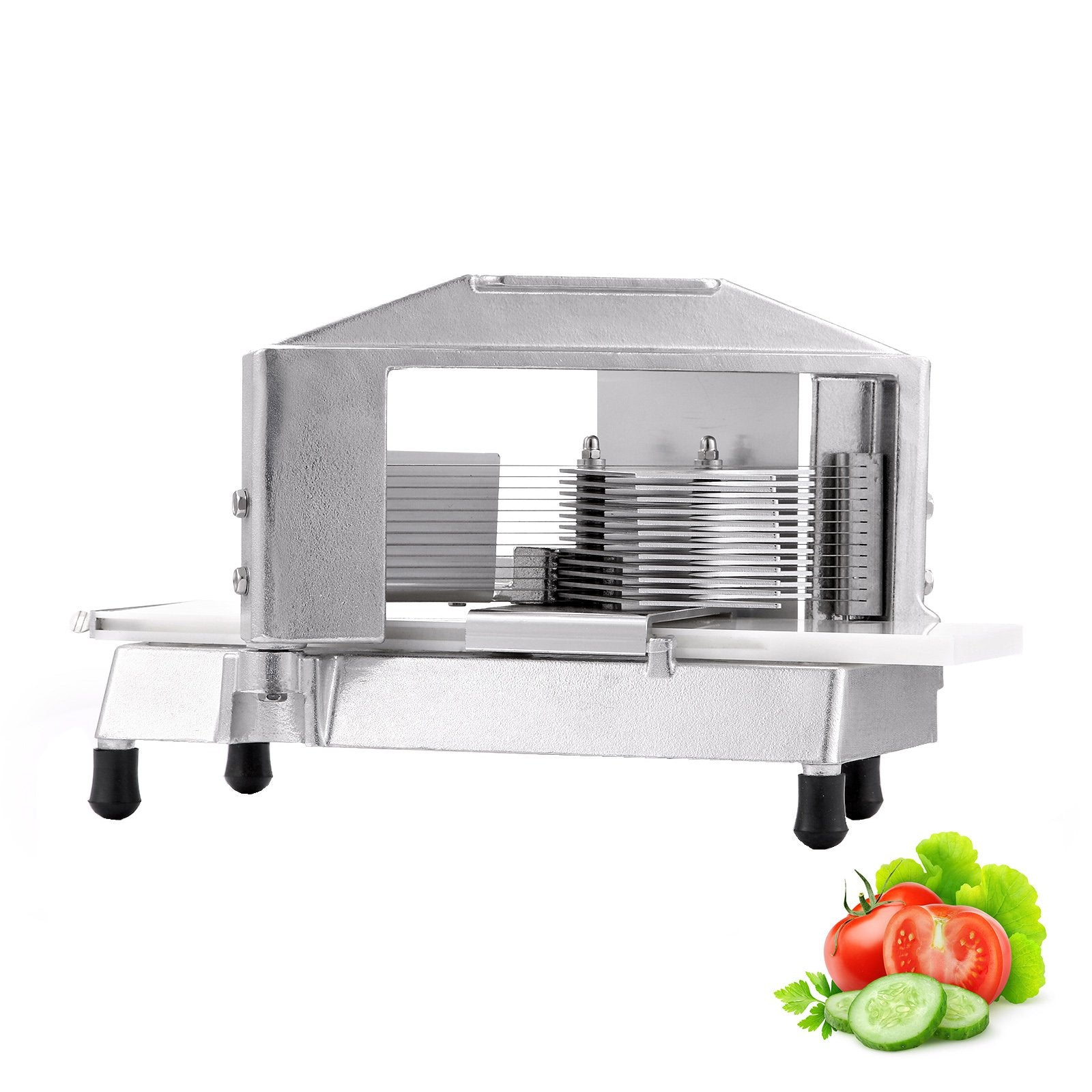 Vevor Commercial Tomato Slicer 3/16 Inch Heavy Duty Tomato Slicer Tomato Cutter With Built-In Cutting Board For Restaurant Or Ho