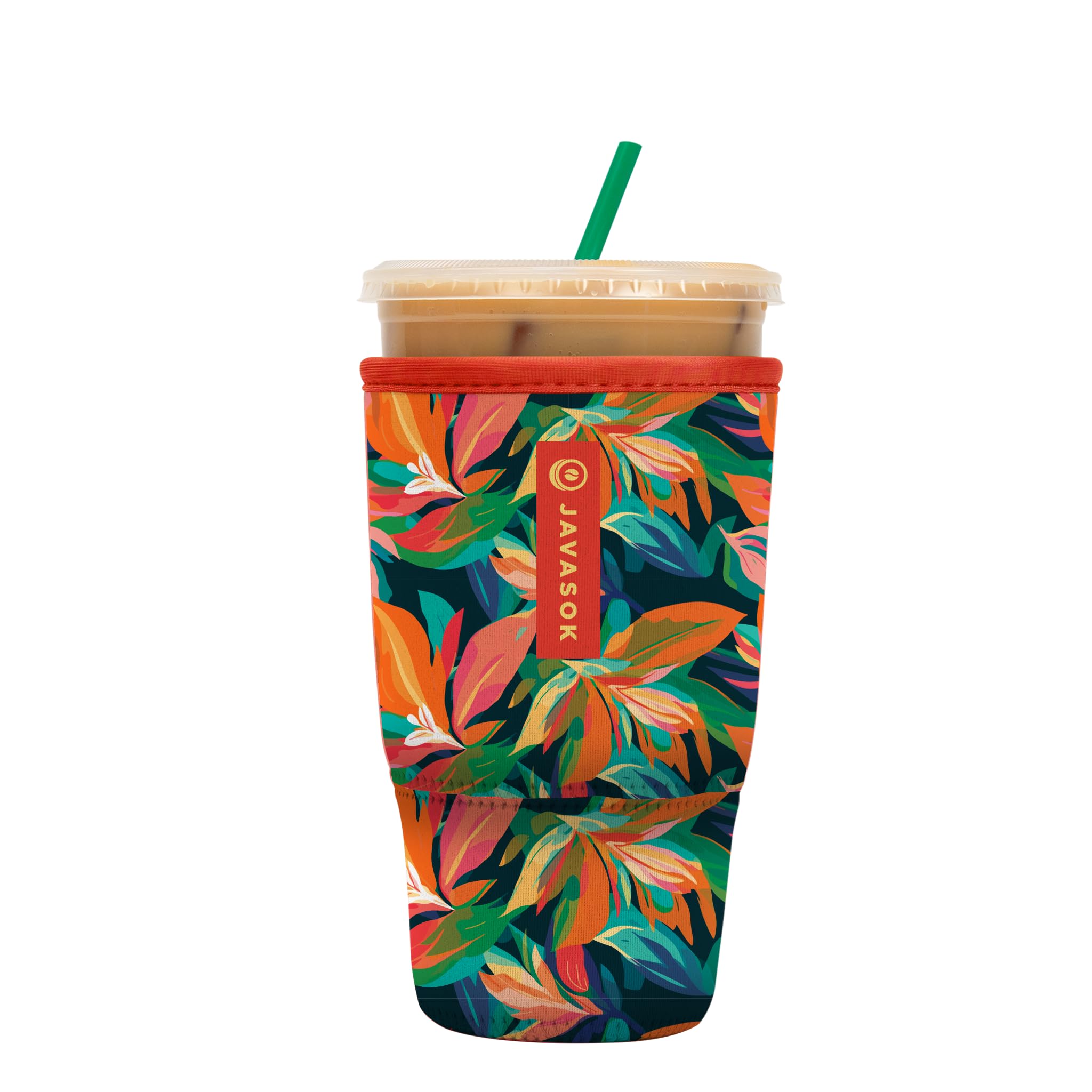 Sok It Java Sok Iced Coffee & Cold Soda Insulated Neoprene Cup Sleeve (Jungle Jive, Large: 30-32oz)