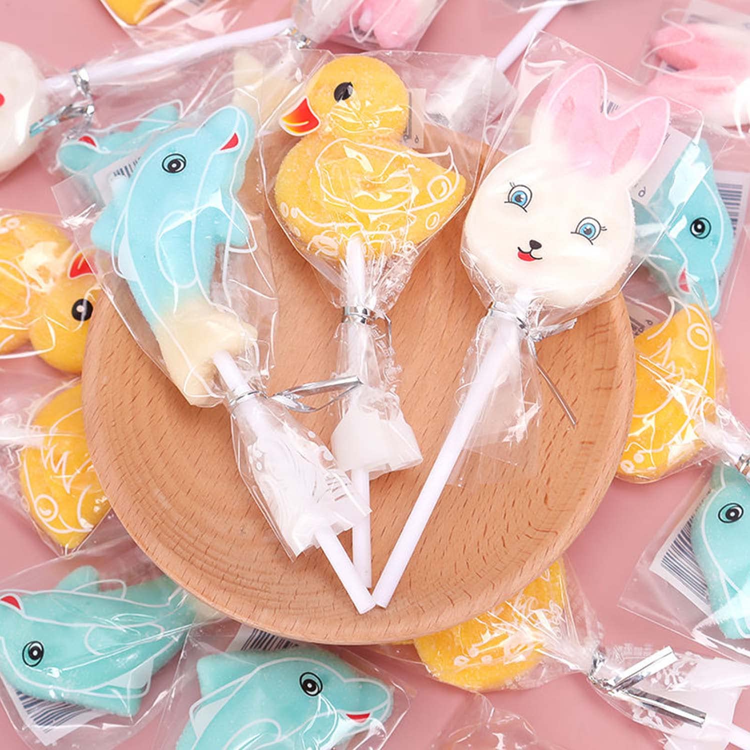 Silver Lollipop Cake Pop Treat Bag Set Including 100Pcs Parcel Bags, 100Pcs Papery Treat Sticks, 100Pcs Colorful Metallic Twist