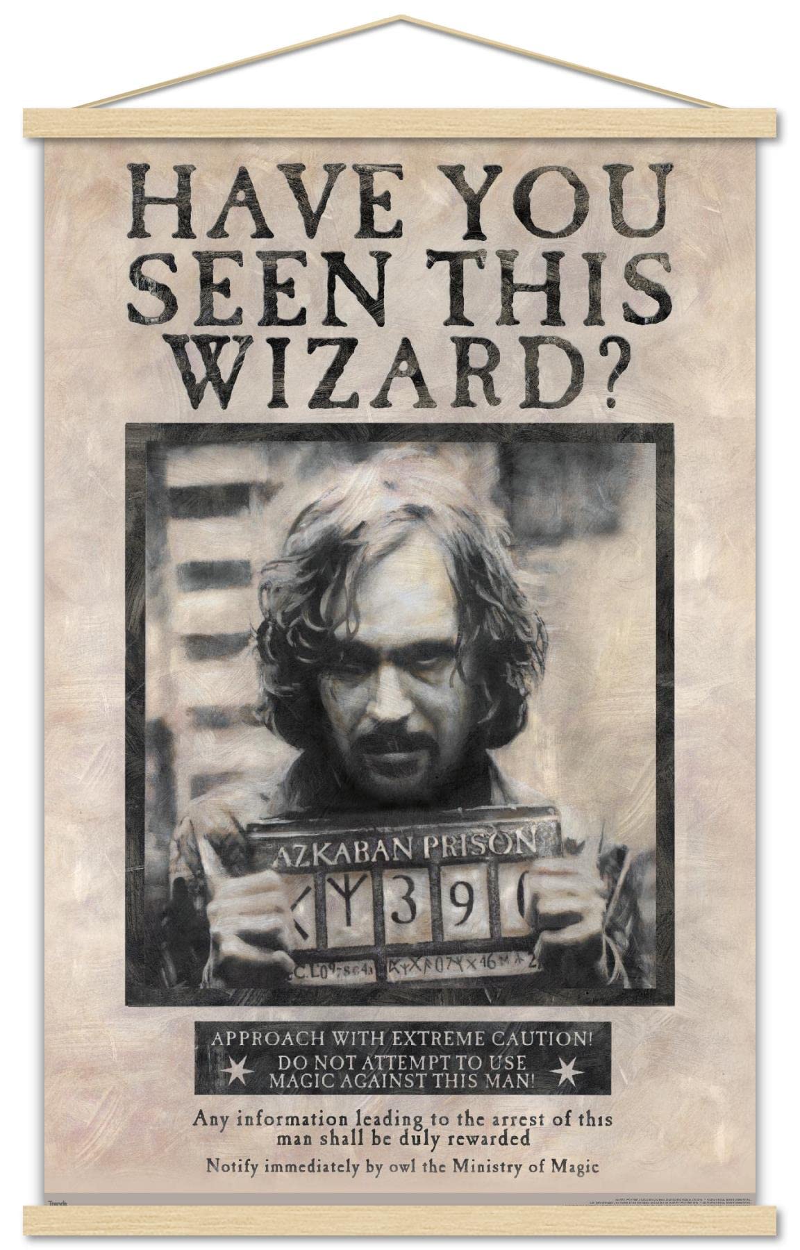 Trends International The Wizarding World: Harry Potter - Sirius Black Wanted Poster Wall Poster, 22.375'' X 34'', Print And Beec