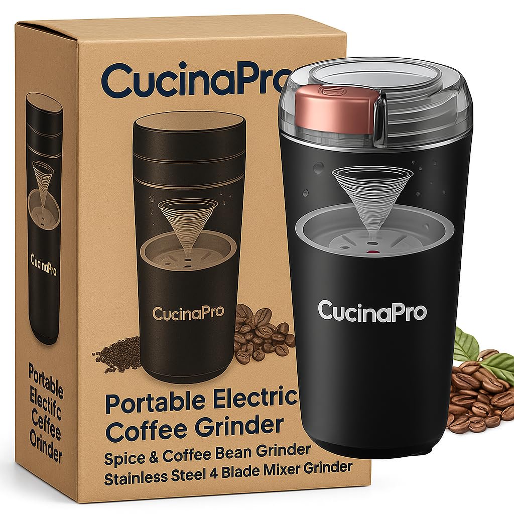 Cucinapro Coffee Grinder Electric, Mini Grinder, Coffee Beans Grinder - Electric Portable Grinder Mixer For Kitchen, Masala & Sp