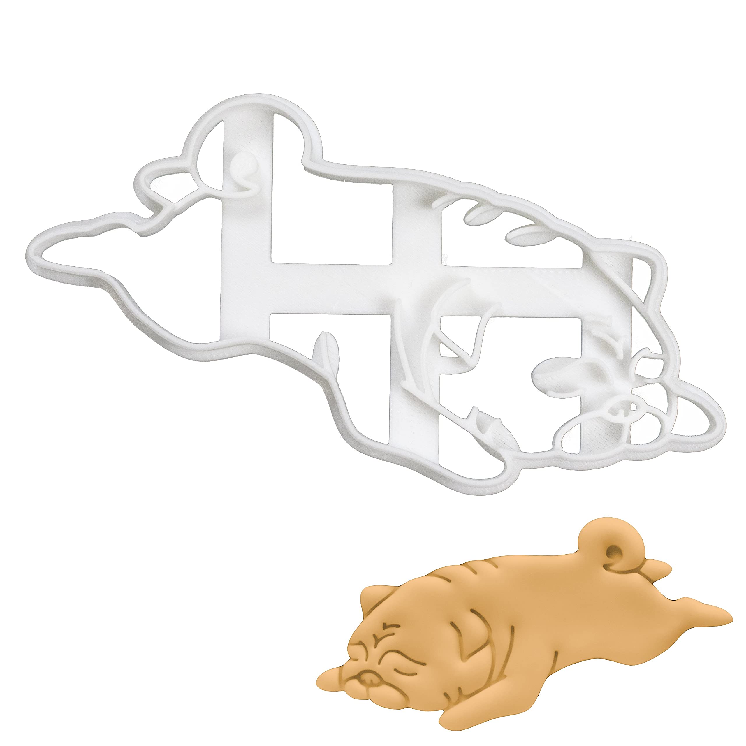 Sleepy Pug Cookie Cutter, 1 Piece - Bakerlogy
