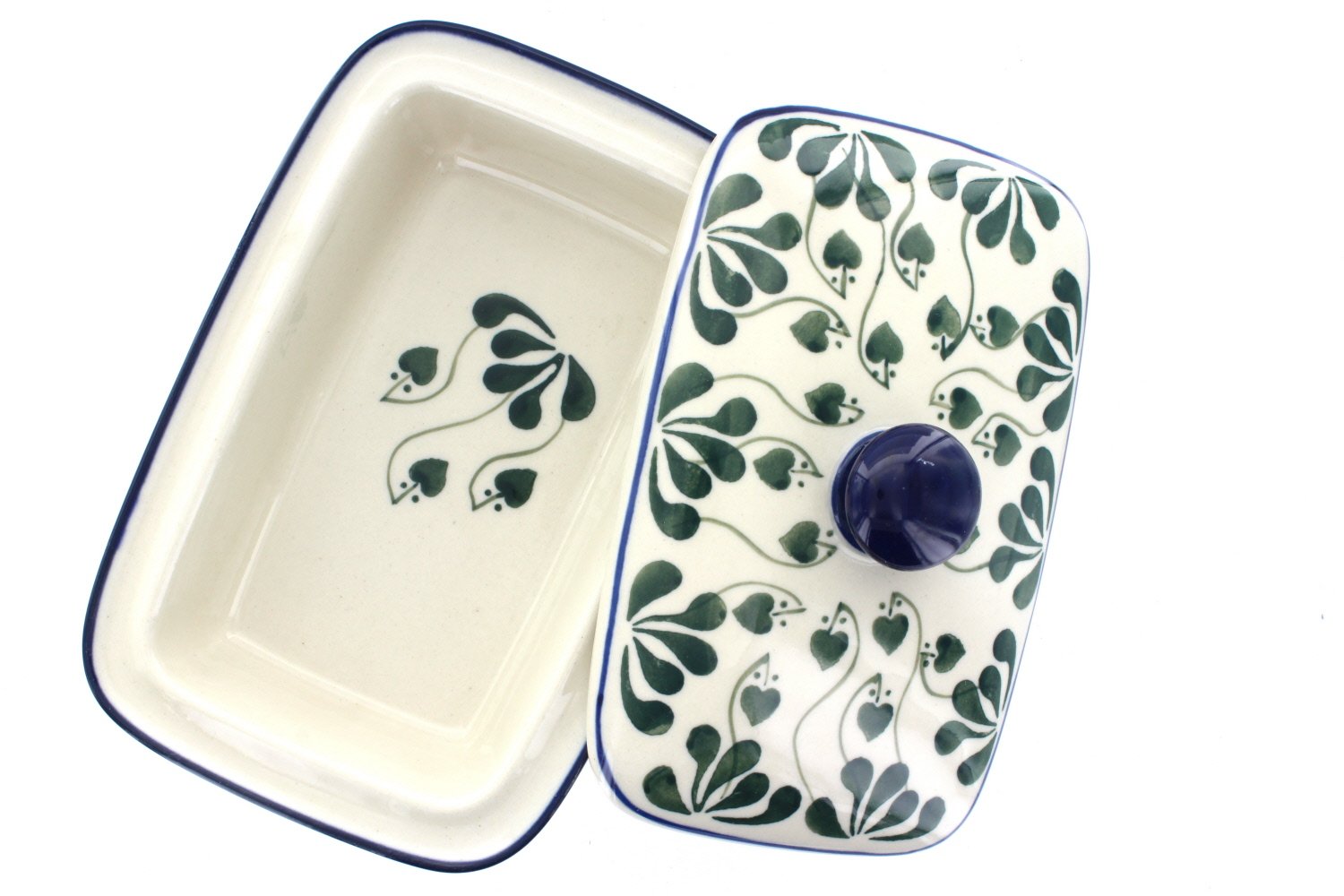 Blue Rose Polish Pottery Alyce Butter Dish