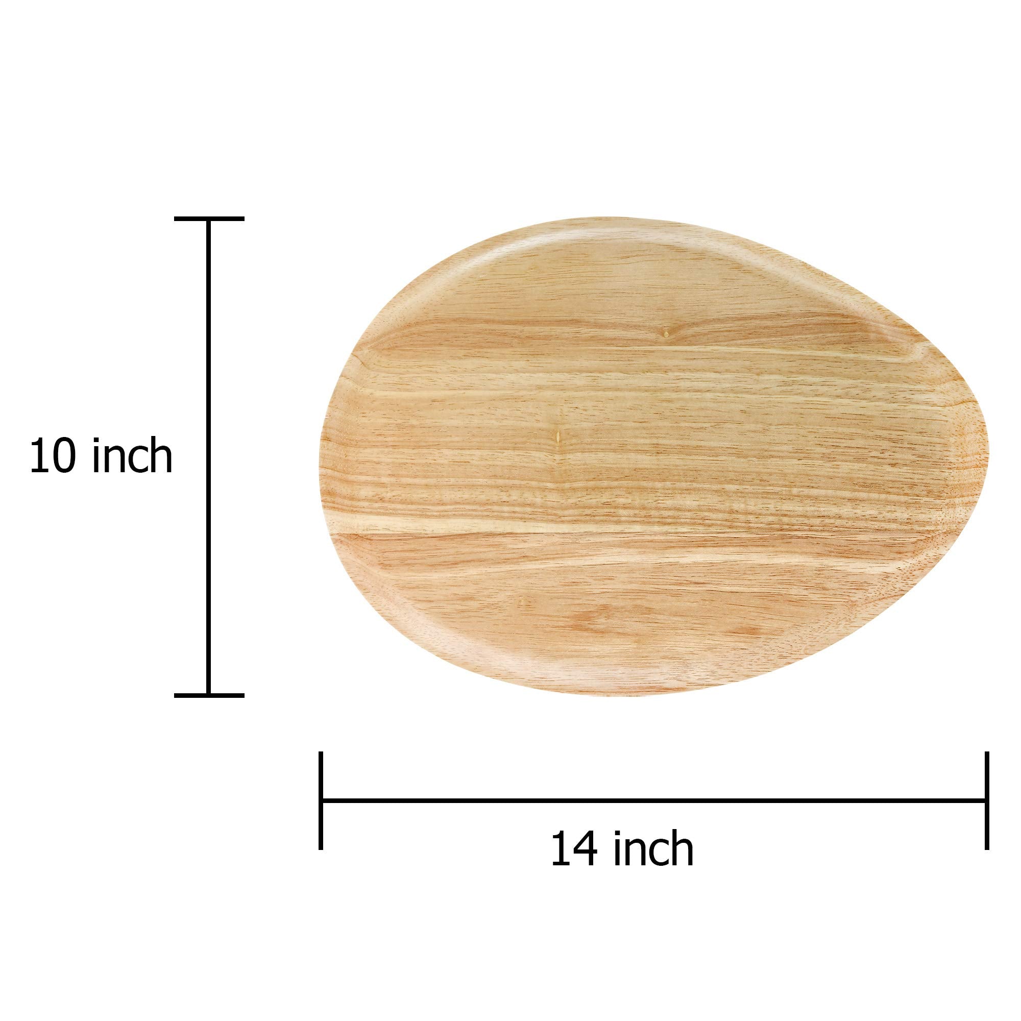 Aeravida Oval-Shaped Brown Rain Tree Wooden Serving Platter | Decorative Serving Platter | Wood Serving Tray Or Platter | Wooden