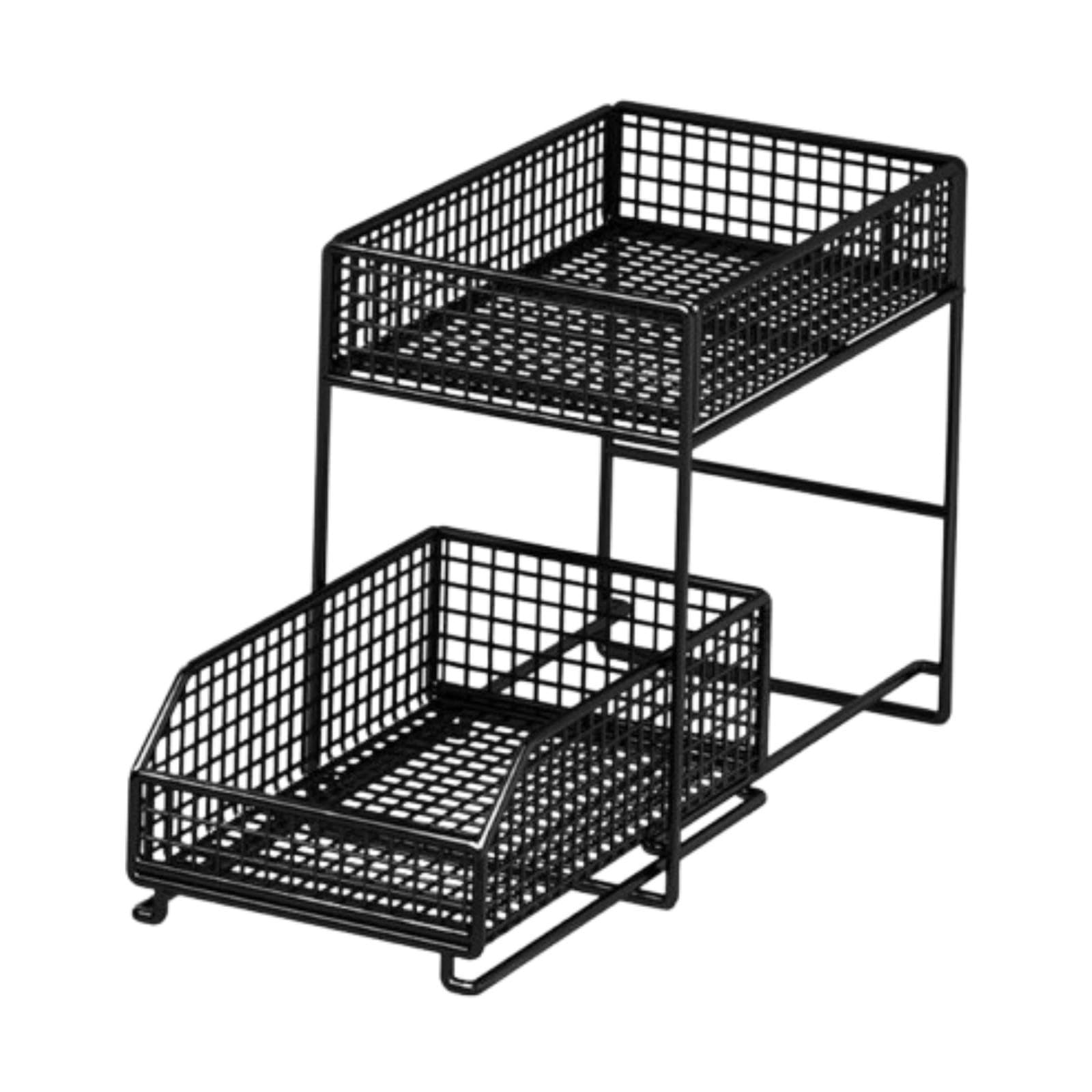 Atorse Under Sink Organiser Rack 2 Tier Countertop Organizer For Countertop Kitchen L