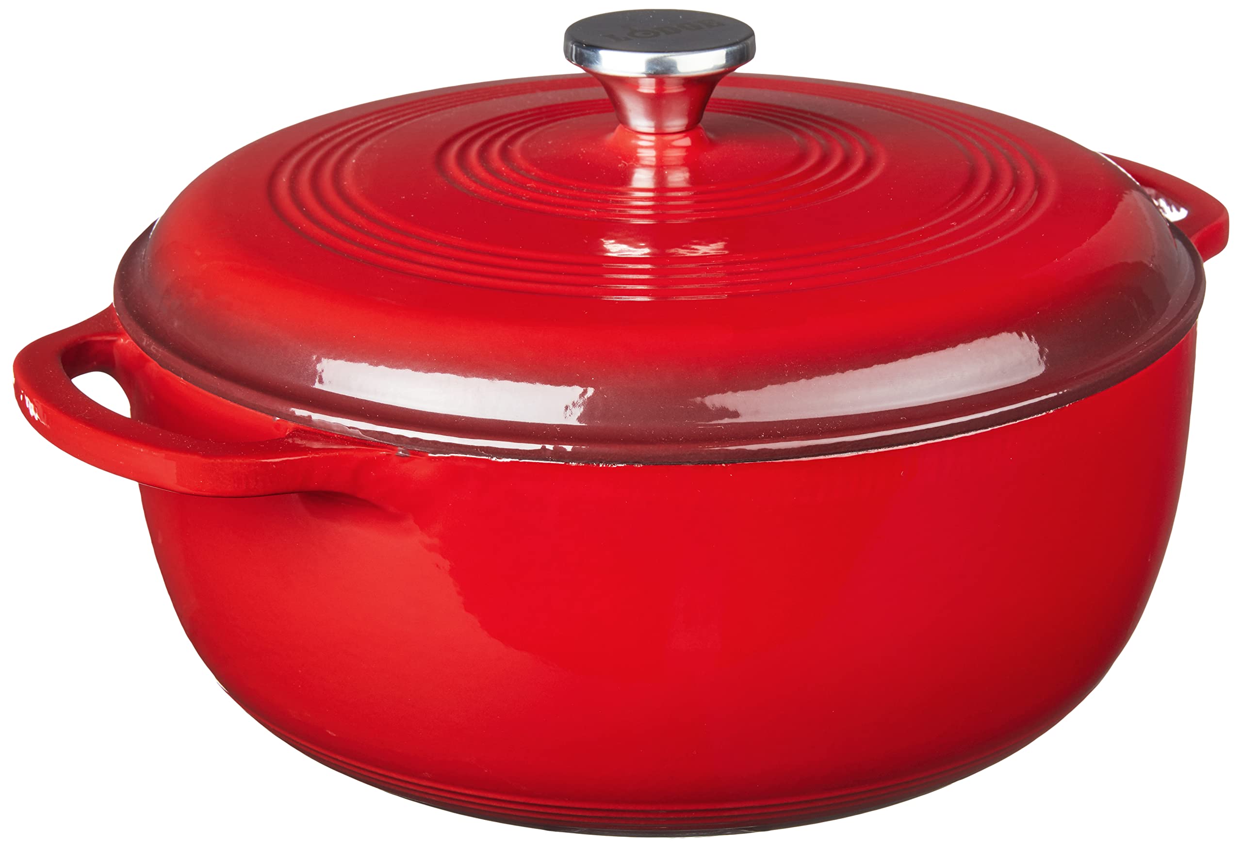 Lodge 75 Quart Enameled Cast Iron Dutch Oven With Lid - Dual Handles - Oven Safe Up To 500A F Or On Stovetop - Use To Marinate,