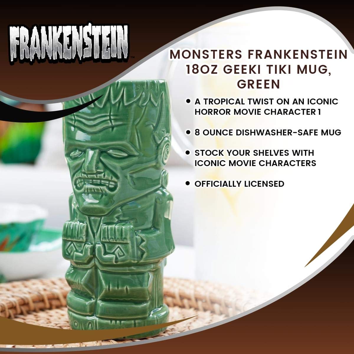 Geeki Tikis Monsters Frankenstein Ceramic Mug | Holds 18 Ounces