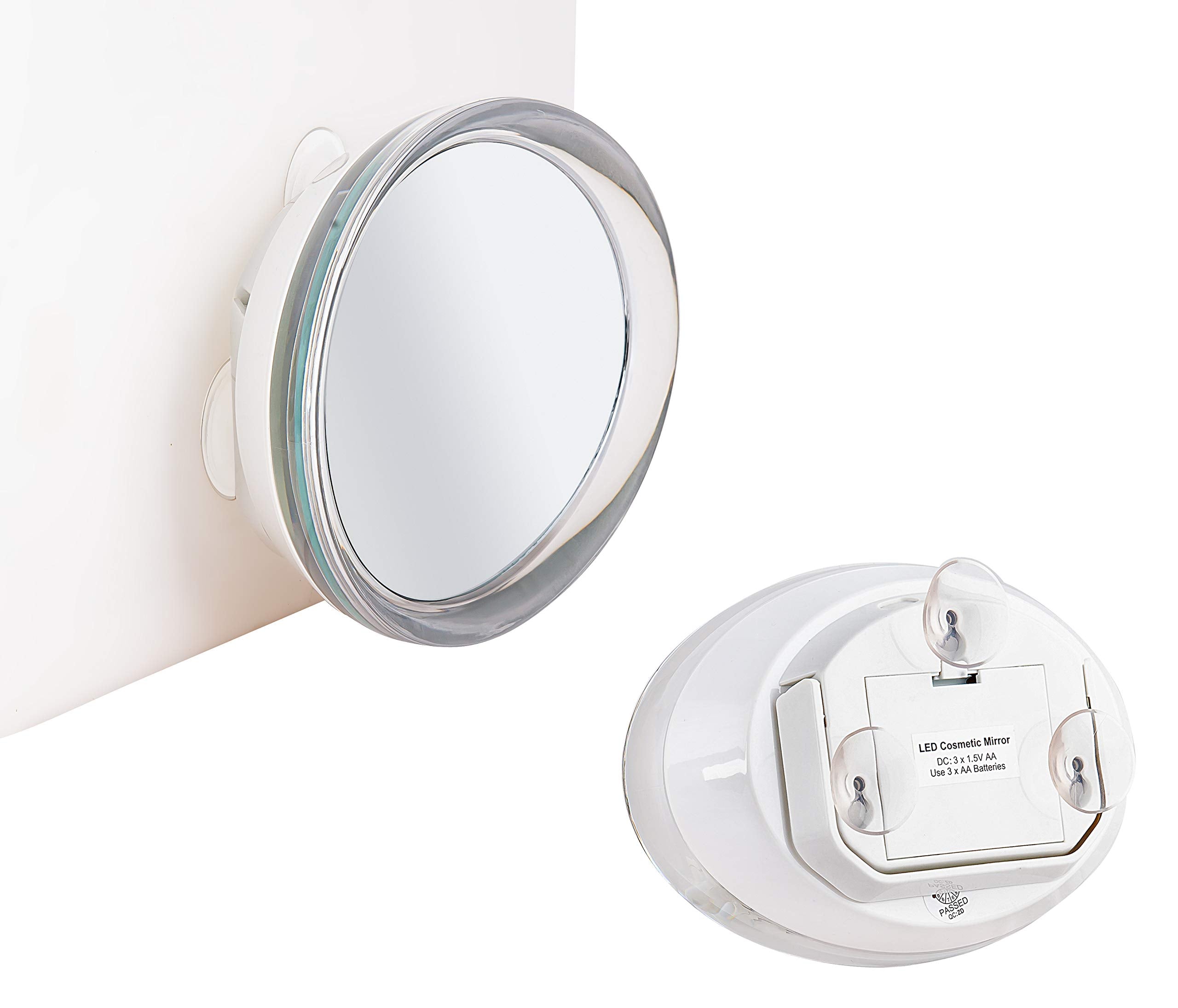 Rucci Stand or Suction Wall Mount LED Mirror  12X