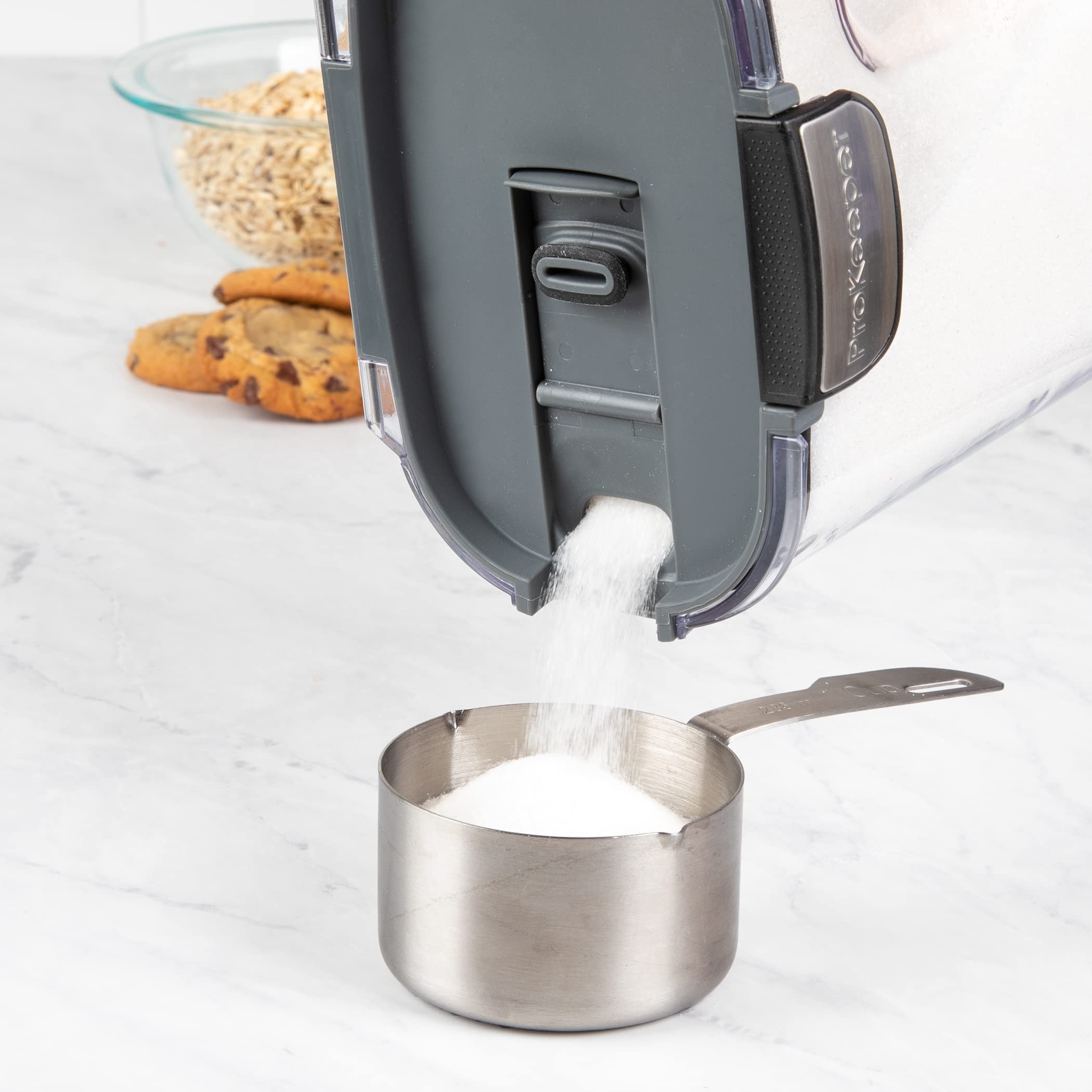 Progressive International Prokeeper+ Clear Plastic Airtight Food Baker'S Kitchen Storage Organization Container Canister Set Wit