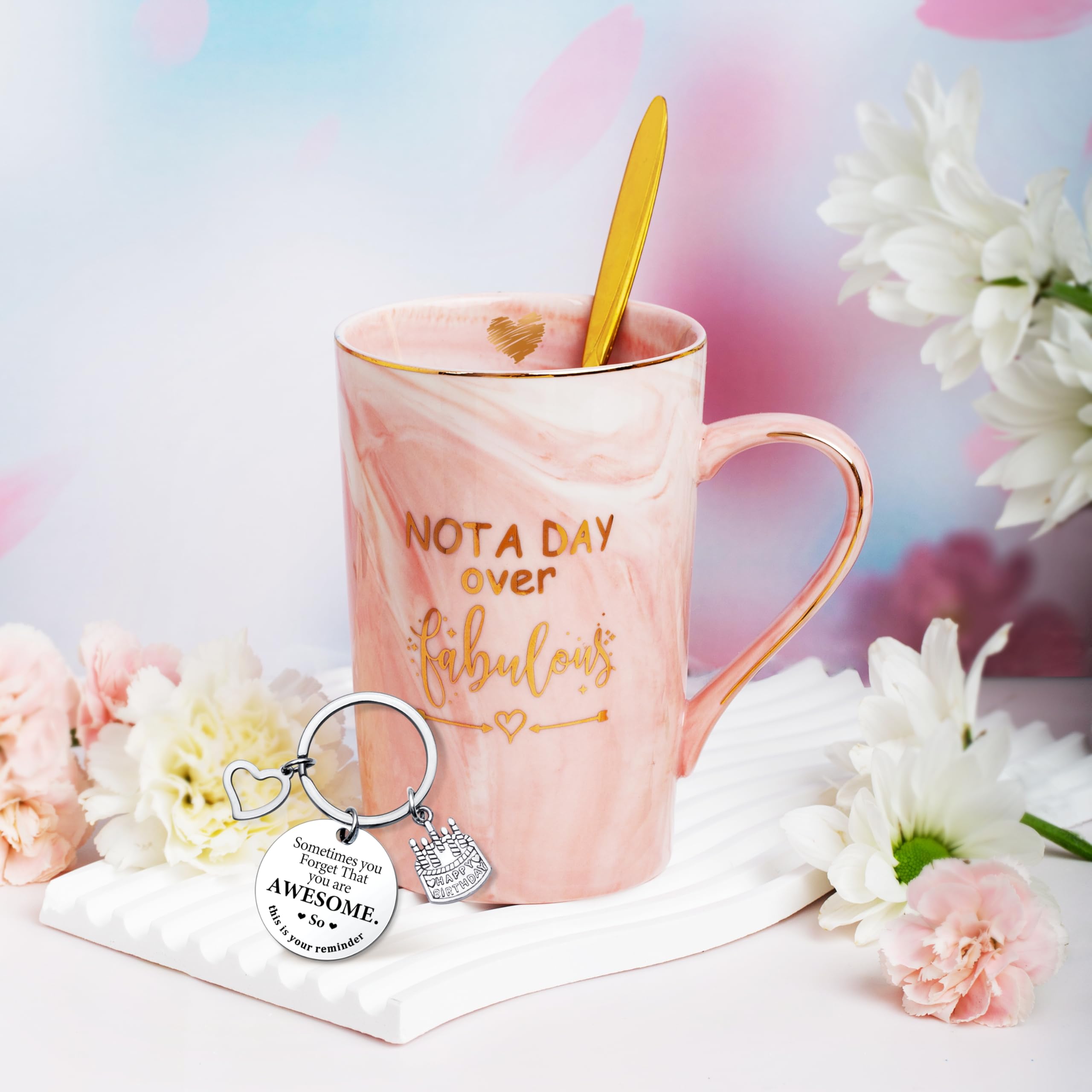 Jumway Not A Day Over Fabulous Mug - Birthday Gifts for Women - Funny Birthday Gift Ideas for Her, Friends, Coworkers, Her, Wife