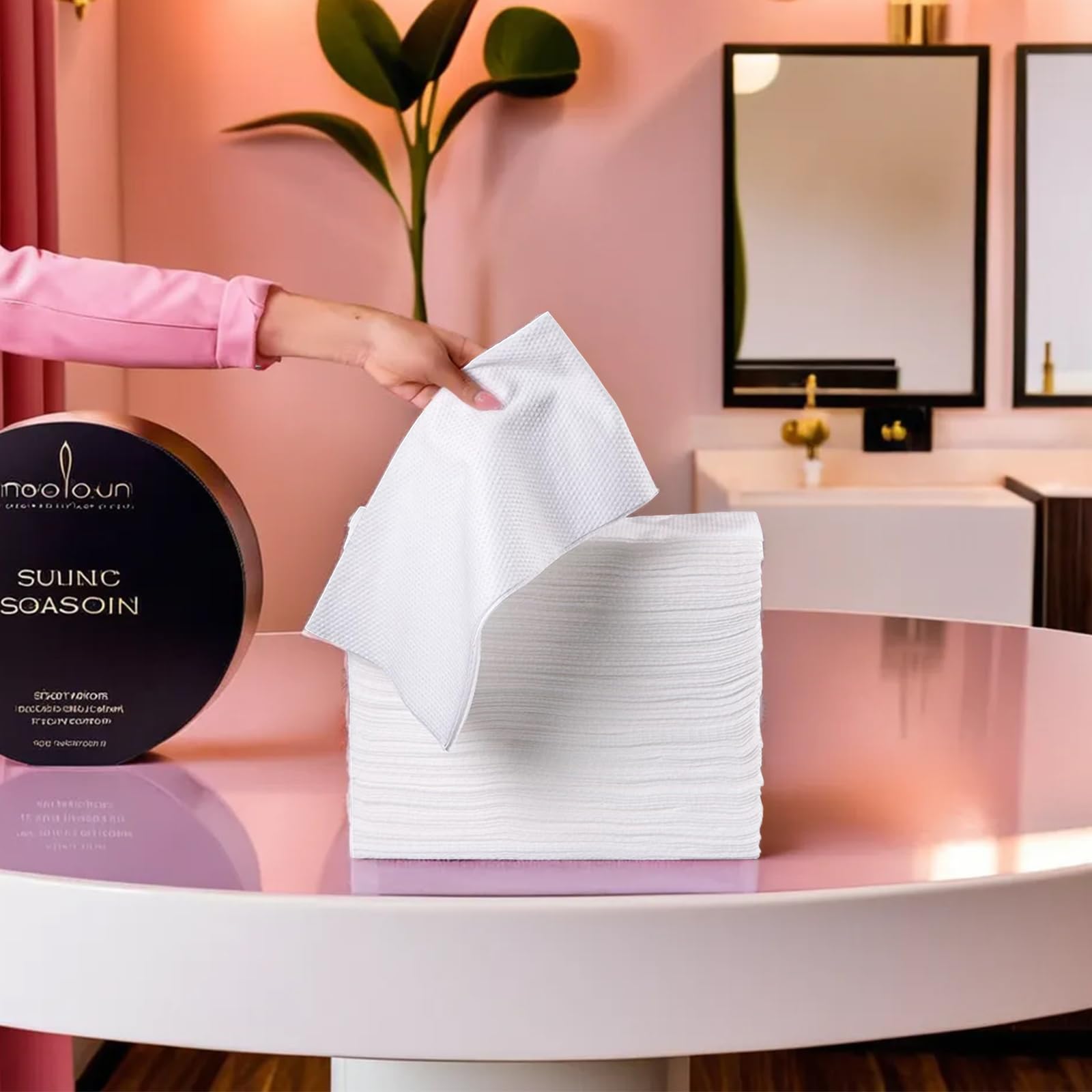 Biubumtu 50-Count Disposable Bath Hair Towels, 19.7'' x 27.6'' Thickened and Absorbent Salon & Spa Towels for Massage Yoga Campi