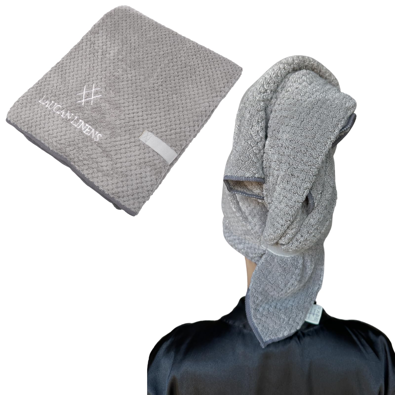 LAUCAN LINENS Extra Large Hair Towel Wrap for Women Microfiber Hair Towel Hair Towel Hair Styling Tools Towel Hair Accessories f