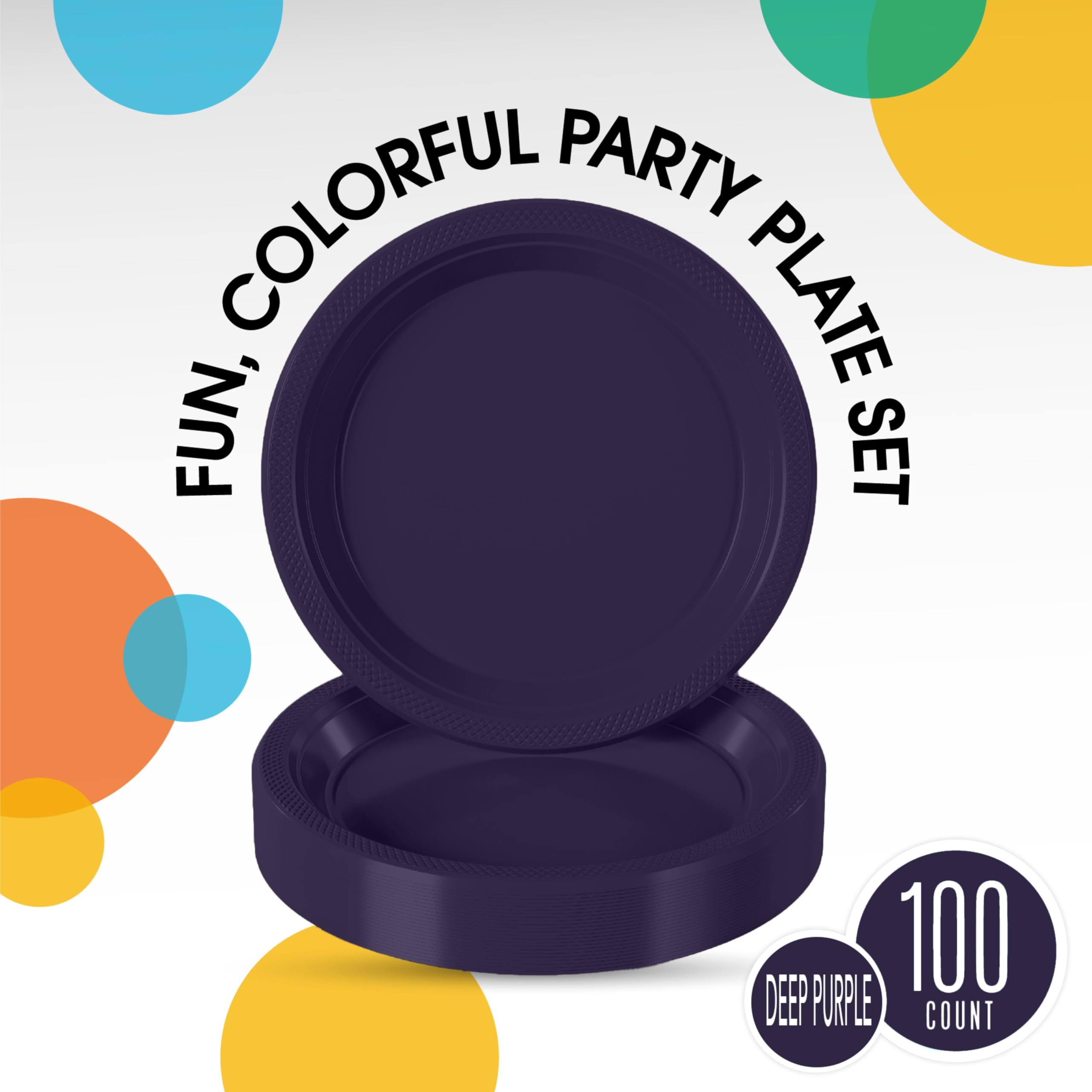 Exquisite Navy Plastic Plates For Party 9 Navy Disposable Plates For Party Supplies 100 Pcs Disposable Dinner Plate Heavy Duty