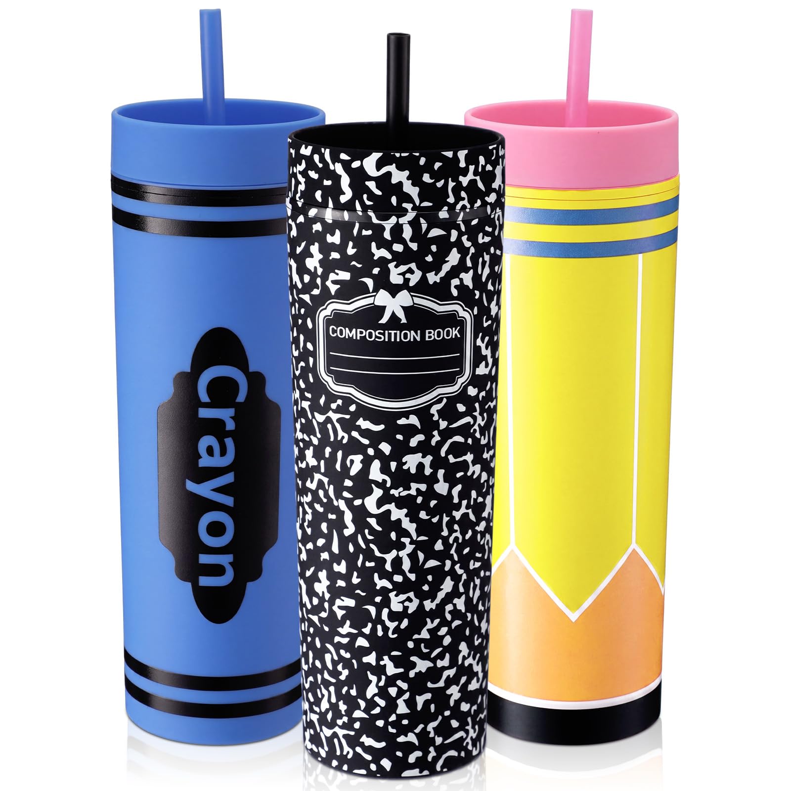Honeydak 3 Pcs Teacher Tumblers Teacher Gifts for Back to School, 16 oz