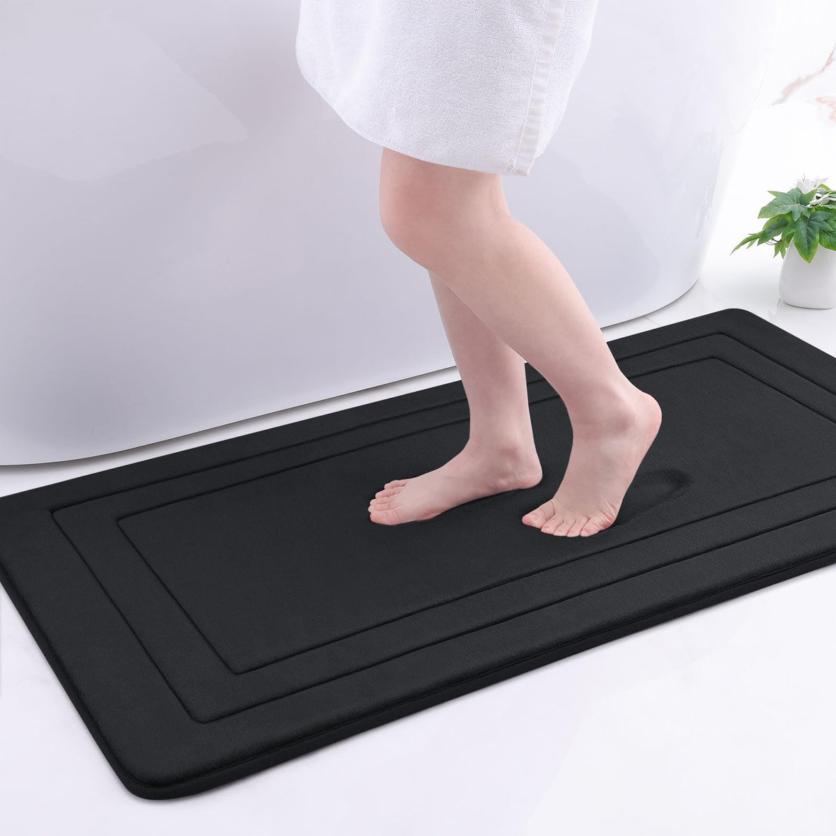 Arotive Memory Foam Bathroom Rug Mat 44X24, Ultra Soft And Absorbent Bath Mat, Machine Wash Dry, Comfortable Bath Rug Carpet For