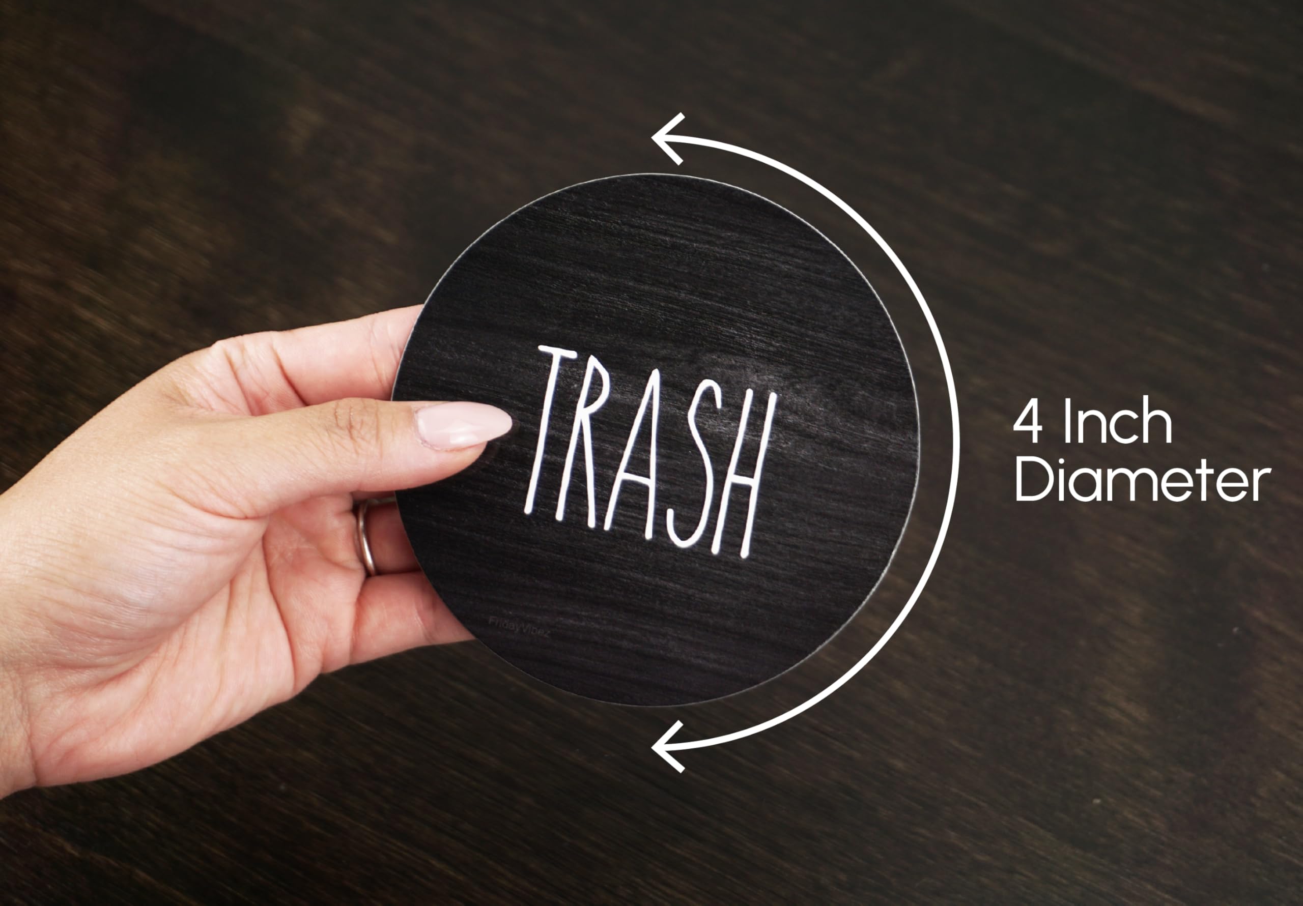 Rustic Recycle And Trash Magnets For Kitchen Trash Cans And Recycling Bins, Trash And Recycle Magnet Combo For Garbage Can Logo