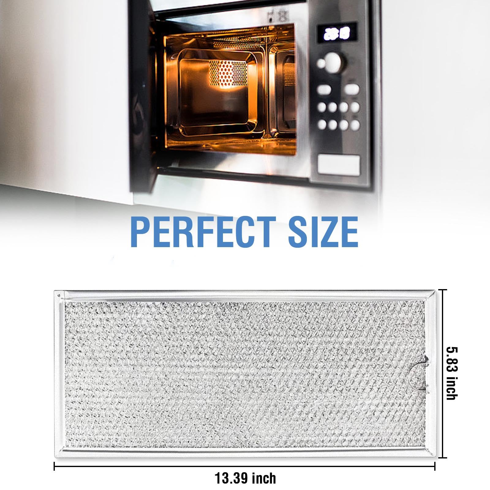 Wzko W10208631A Microwave Grease Filter For Whirlpool Ge Microwave 13'' X 6'' 2 Pack Filter Replacement