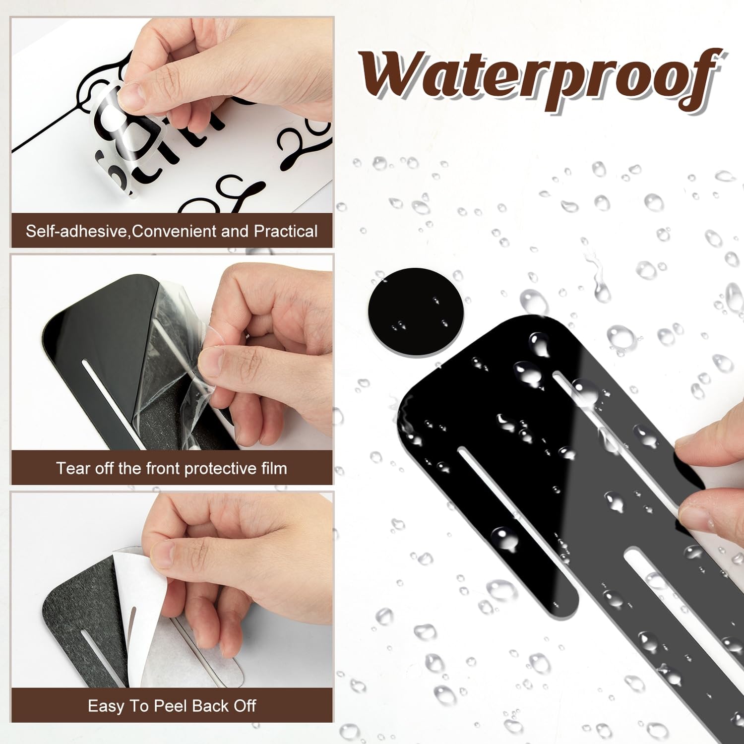 Bathroom Stickers For Door, Acrylic Adhesive Men And Women Bathroom Signs With Bathroom Word Stickers For Home Decor