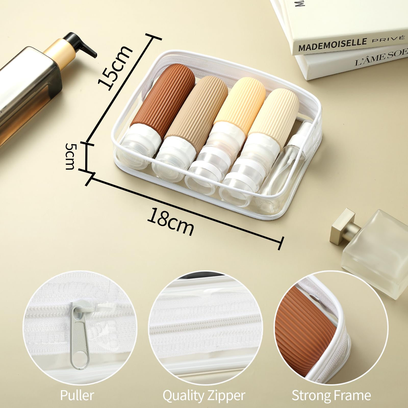 Mrsdry 16 Pack Travel Bottles Set, Tsa Approved Leak Proof Silicone Squeezable Containers For Toiletries, Refillable Travel Acce