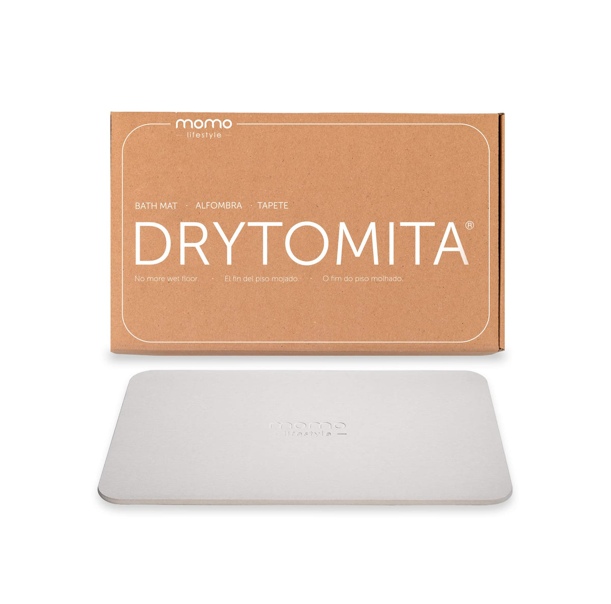 Momo Lifestyle Stone Bath Mat Drytomita Technology Diatomaceous Earth Bath Mat, Non-Slip Super Absorbent Quick Drying Shower Mat