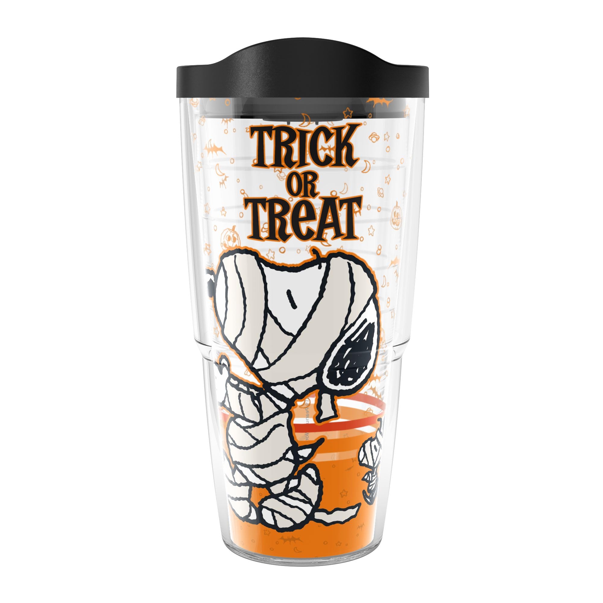 Tervis Peanuts  Halloween Snoopy Trick or Treat Made in USA Double Walled Insulated Tumbler Travel Cup Keeps Drinks Cold & Hot,