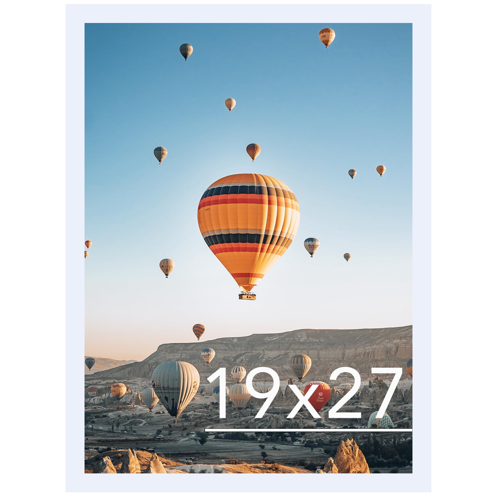 JCJMY 19x27 Picture Frame White for Poster Photo Picture, Horizontal and Vertical Formats for Wall Hanging, 19 x 27 Wall Gallery
