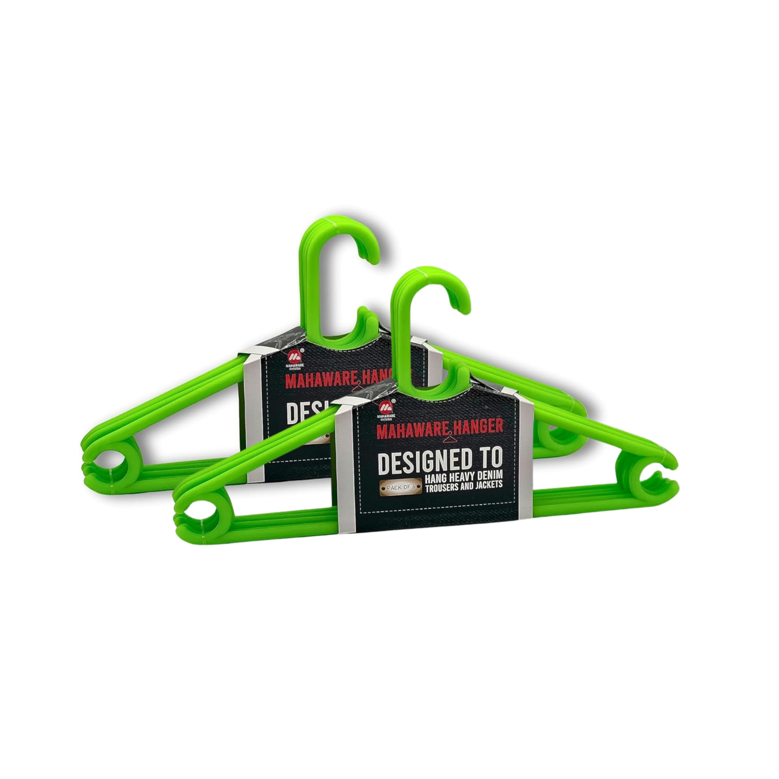 Mahaware Sturdy Polypropylene Hanger, Pack of 12,Green l Cloth Hanger l Dress Hangers l Hanger for Clothes Hanging