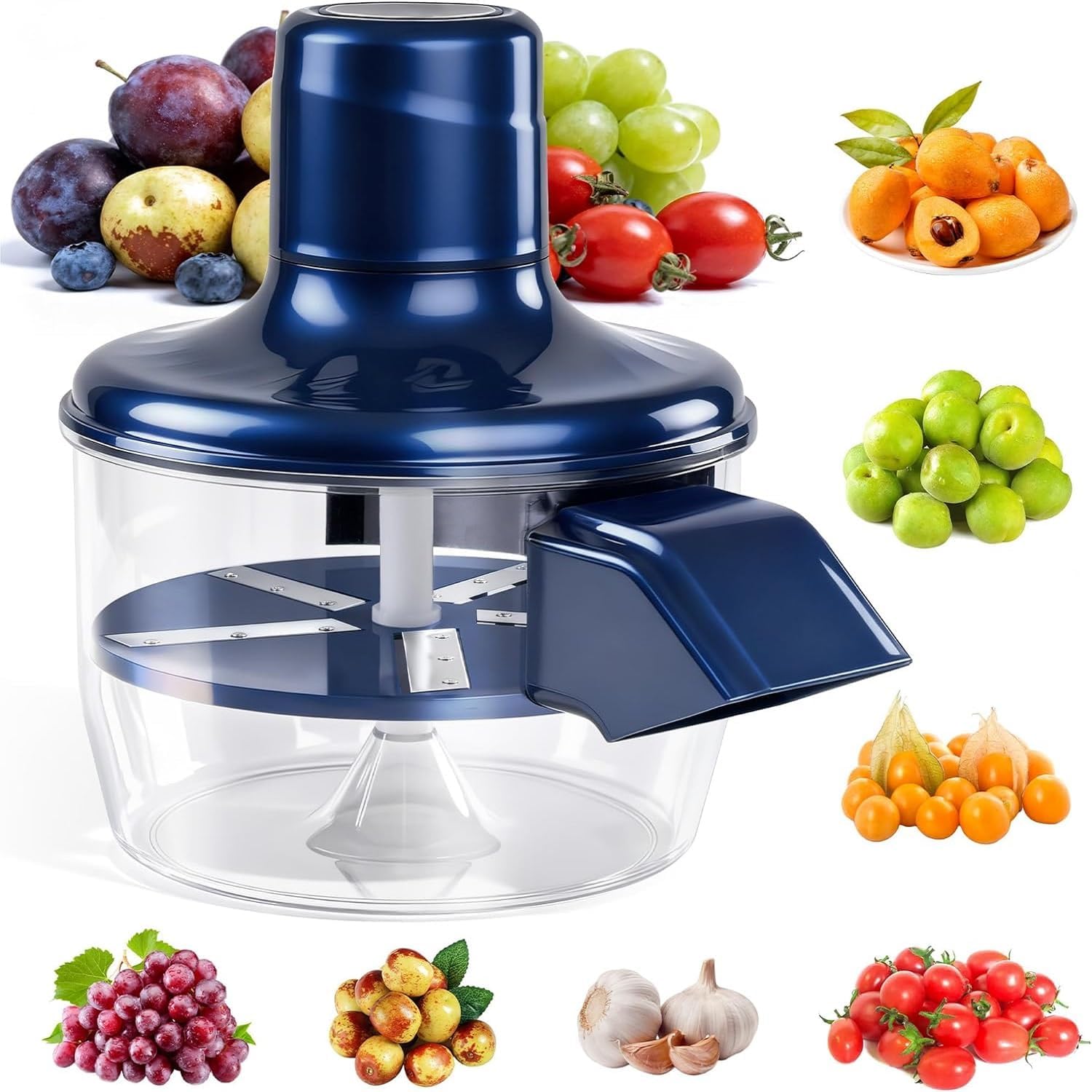 Cofiex Rechargeable Electric Fruit Vegetable Peeler  Automatic Cordless Potato Garlic Cherry Tomato Peeler Machine, Usb 1300Mah
