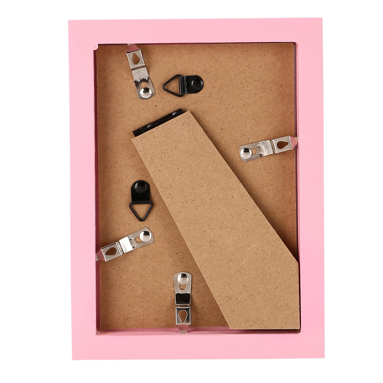 wyooxoo 4x6 Picture Frames Set of 4 Pink Made Of Solid Wood Photo Frames Colorful Frame with HD Plexiglass, Wall or Tabletop Dis