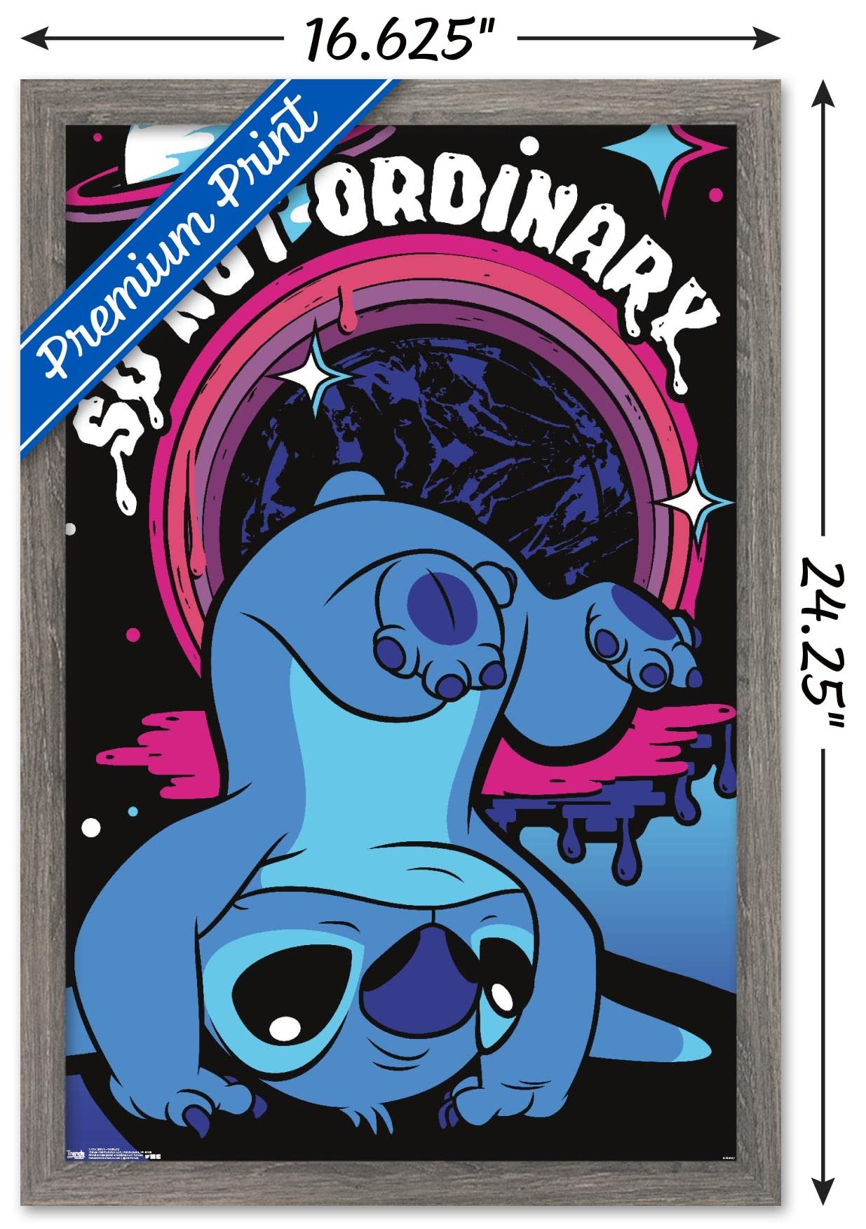 Trends International Disney Lilo And Stitch - Ordinary Wall Poster, 14.725'' X 22.375'', Barnwood Framed Version