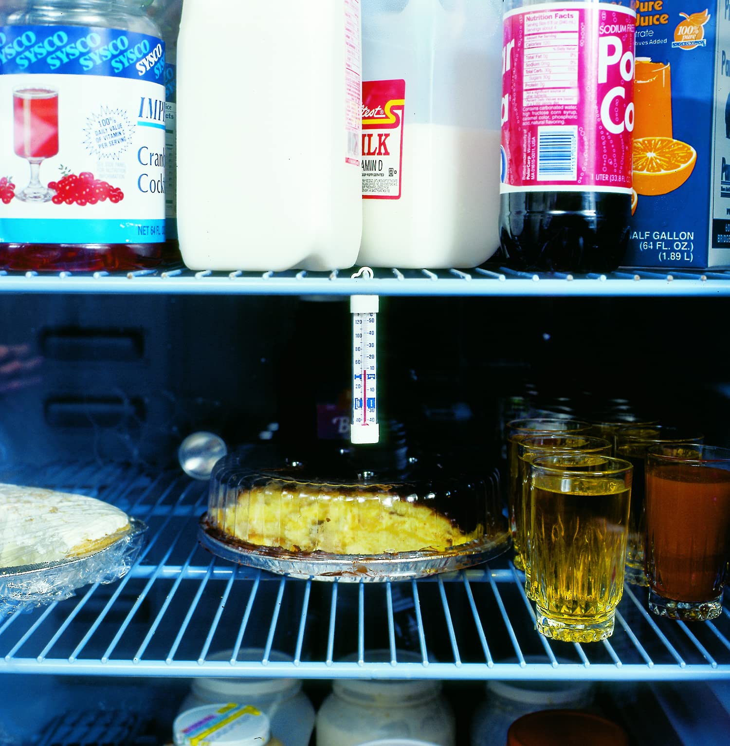 Cooper-Atkins 330-0-1 Refrigerator/Freezer Vertical Analog Glass Tube Thermometer