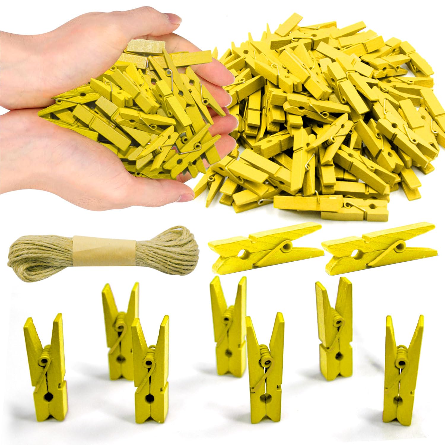 Clothes Pins Yellow