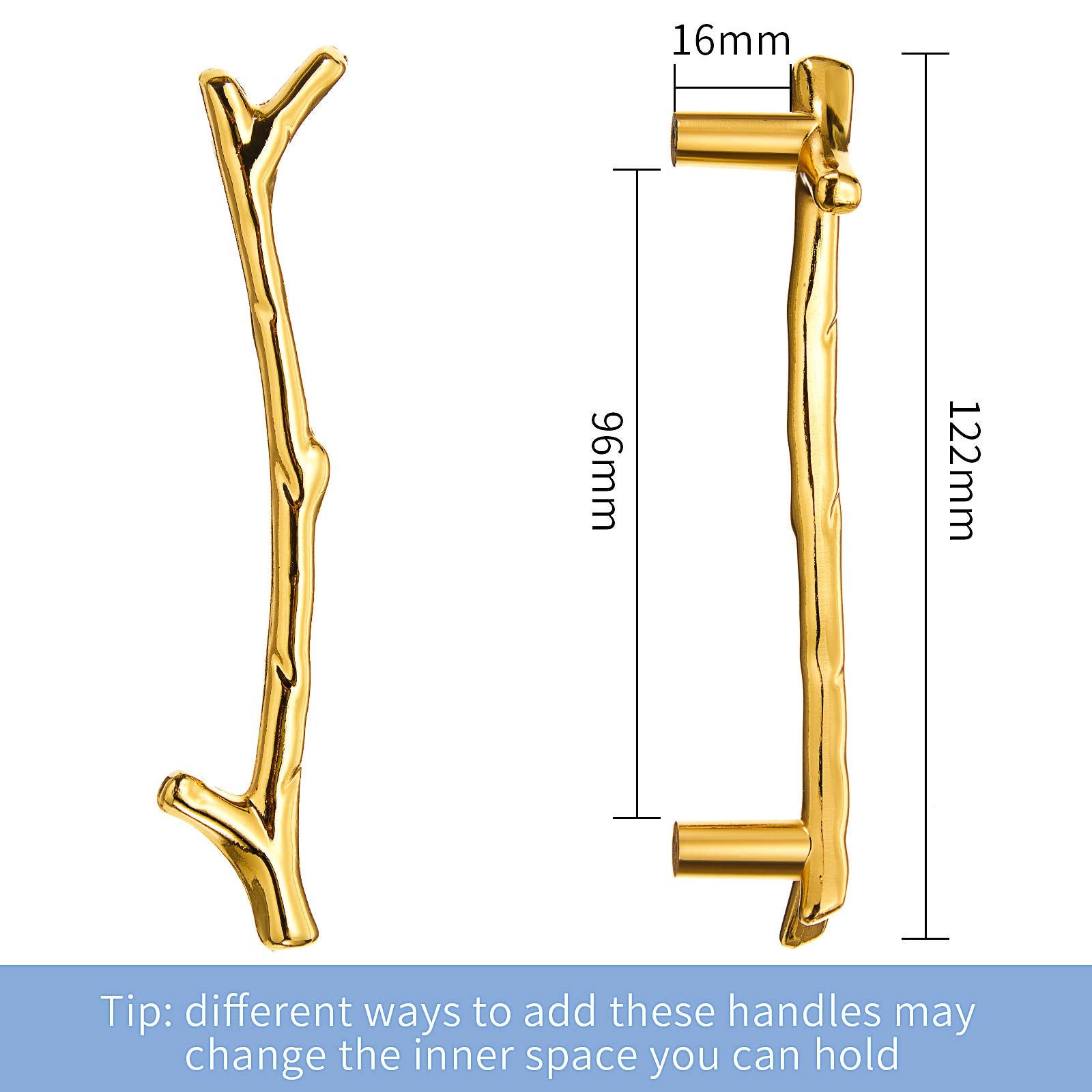6 Pieces Tray Handles For Tray Molds Resin Tray Molds Handles Branches Shaped Stainless Steel Handles With Screw Sets For Silico