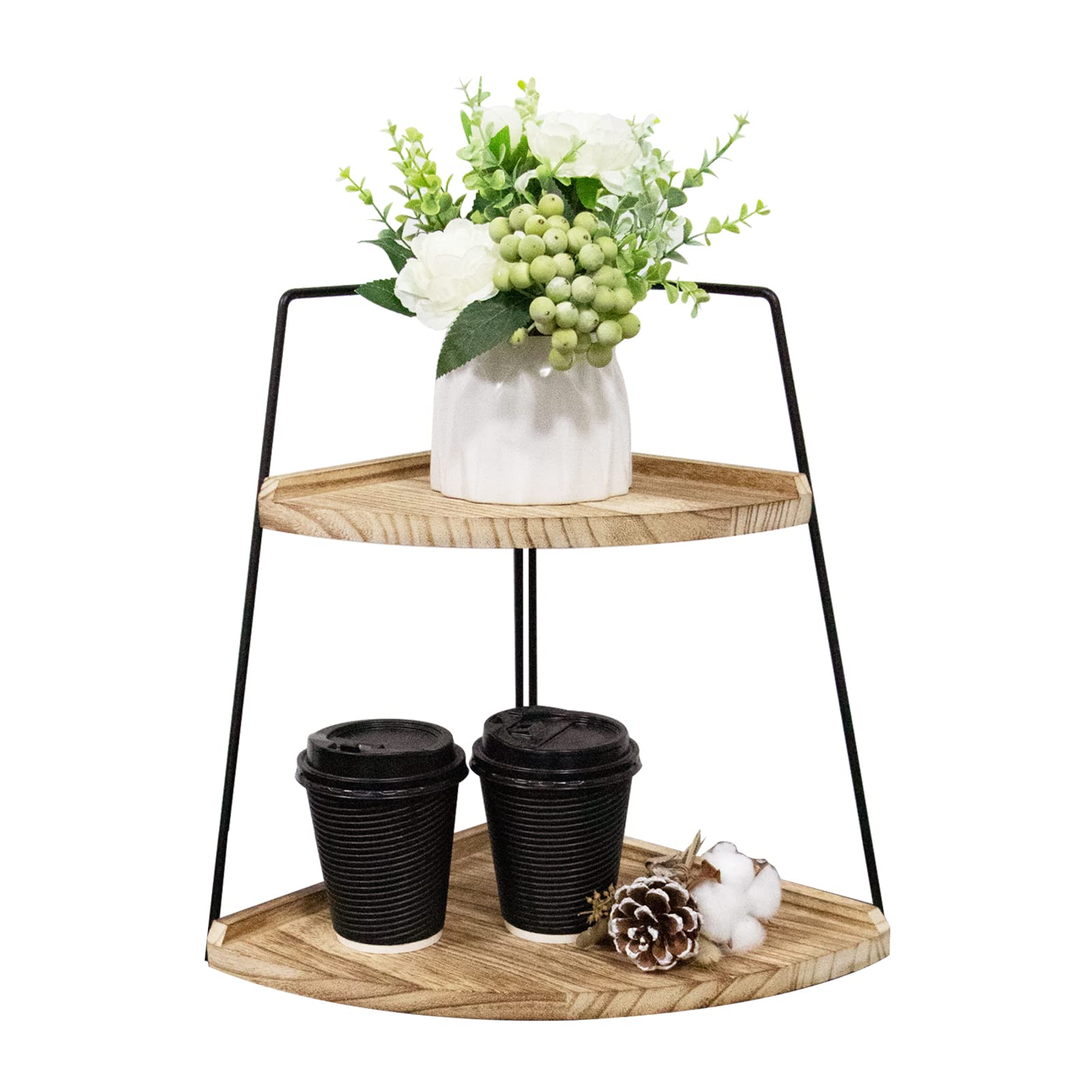 Tnqncfl 2 Tier Bathroom Counter Organizer,Standing Rack Cosmetic Holder,Wood Bathroom Organizer,Vanity Organizer Bathroom Counte