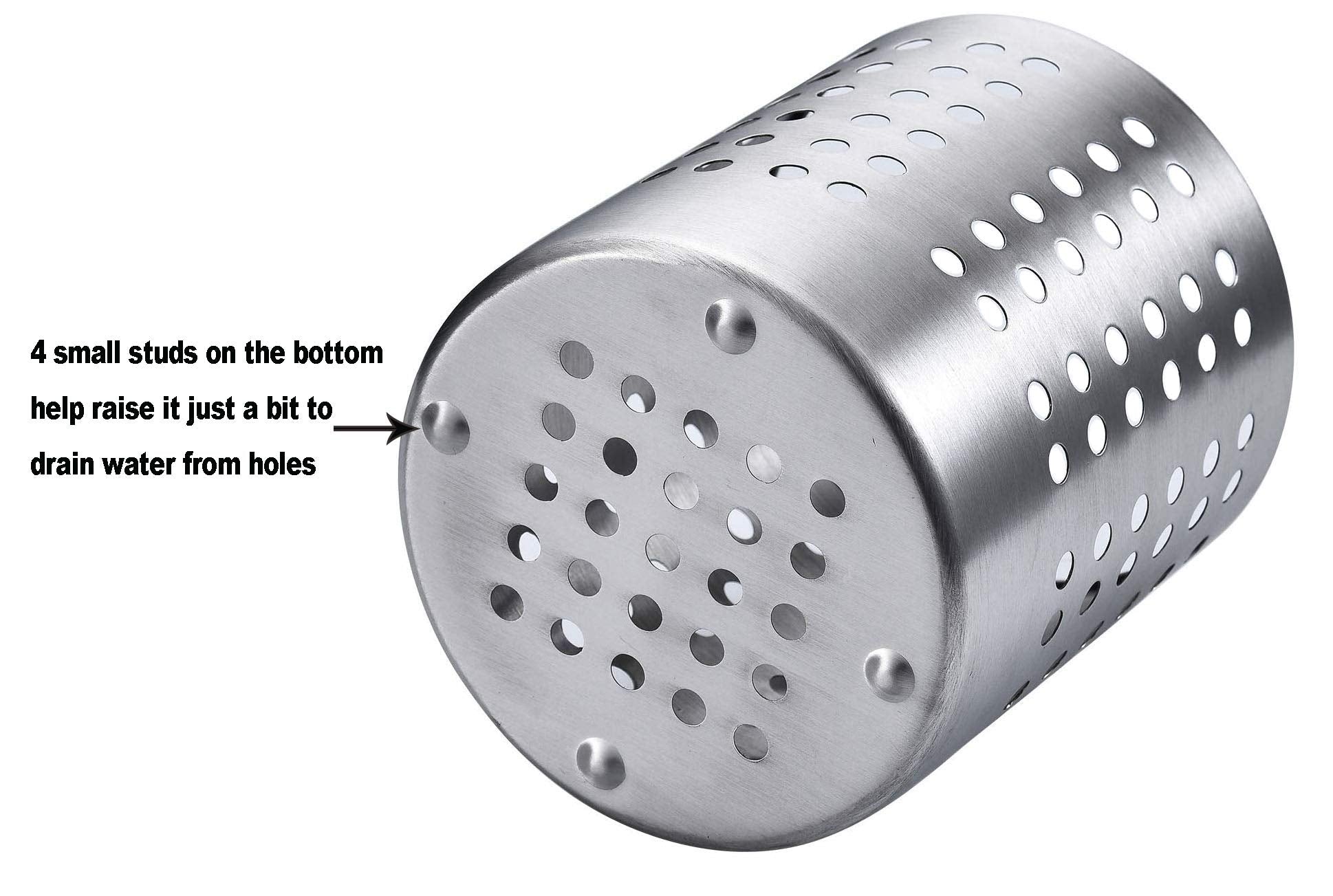 Ksendalo Kitchen Stainless Steel Utensil Holder, 18/10(304) Heavy Thick Utility Sturdy Silverware Drying Holder For Kitchen Home
