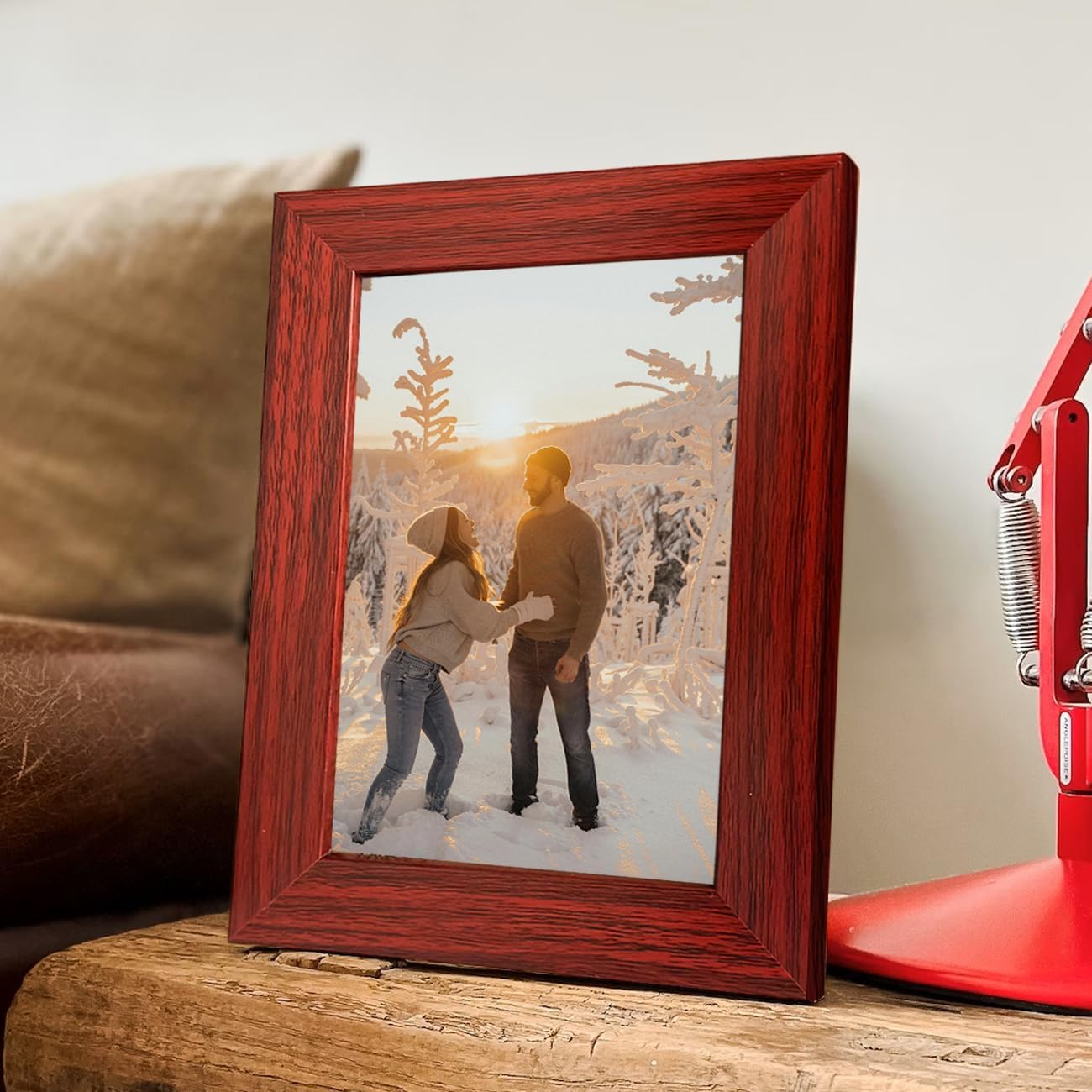Art Street Brown Mdf Table Photo Frame For Home Decor - Size 5 X 7 Inch