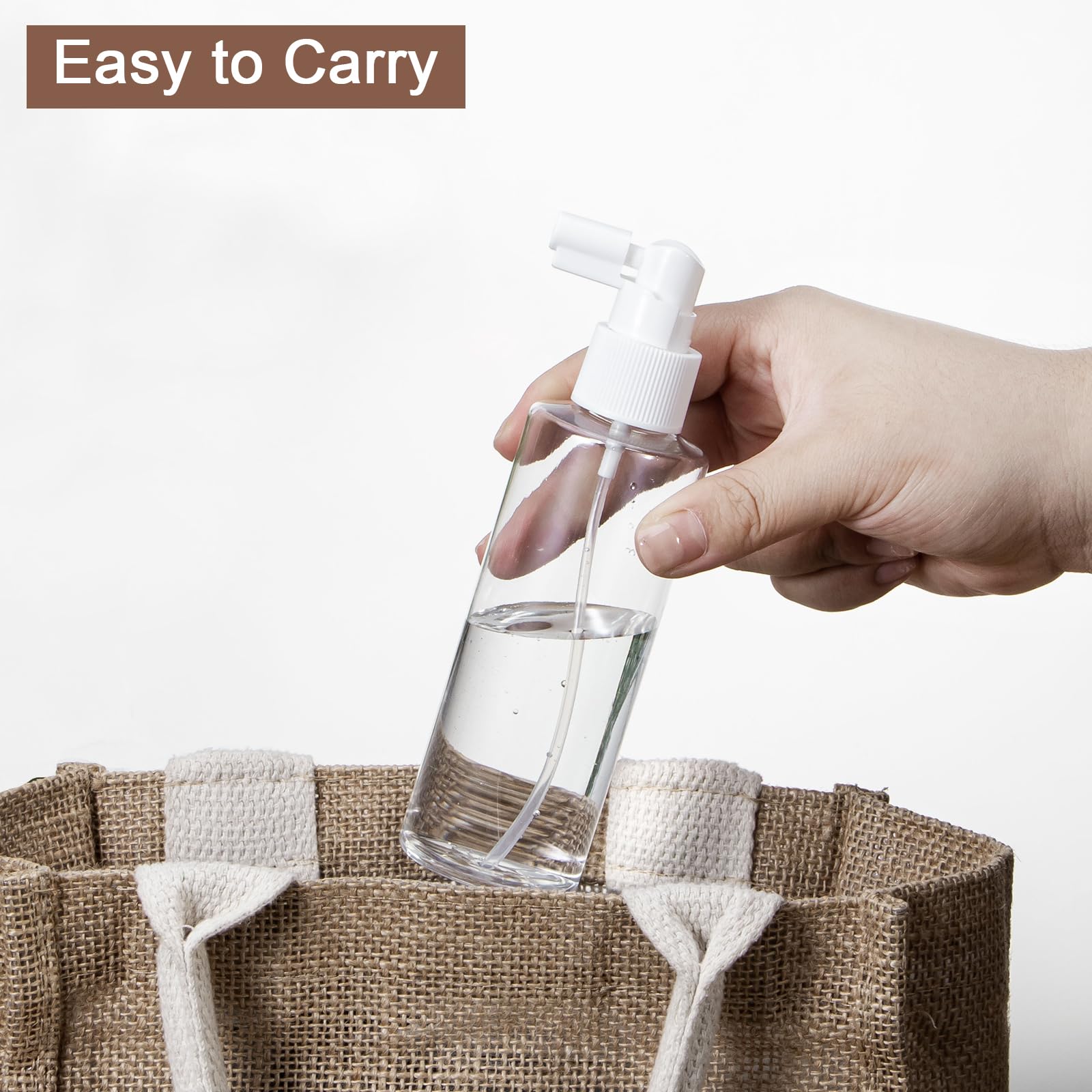 Yebeauty 6 Pack Refillable Travel Size Spray Bottle Plastic Empty Fine Mister Small Spray Bottles With Tight Cap Long Mouth Tsa