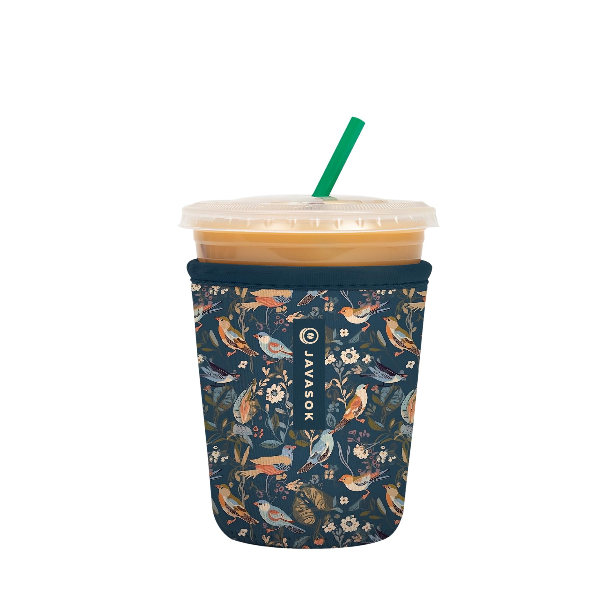 Sok It JavaSok Iced Coffee & Cold Soda Insulated Neoprene Cup Sleeve (Early Birds, Small: 16-20oz)