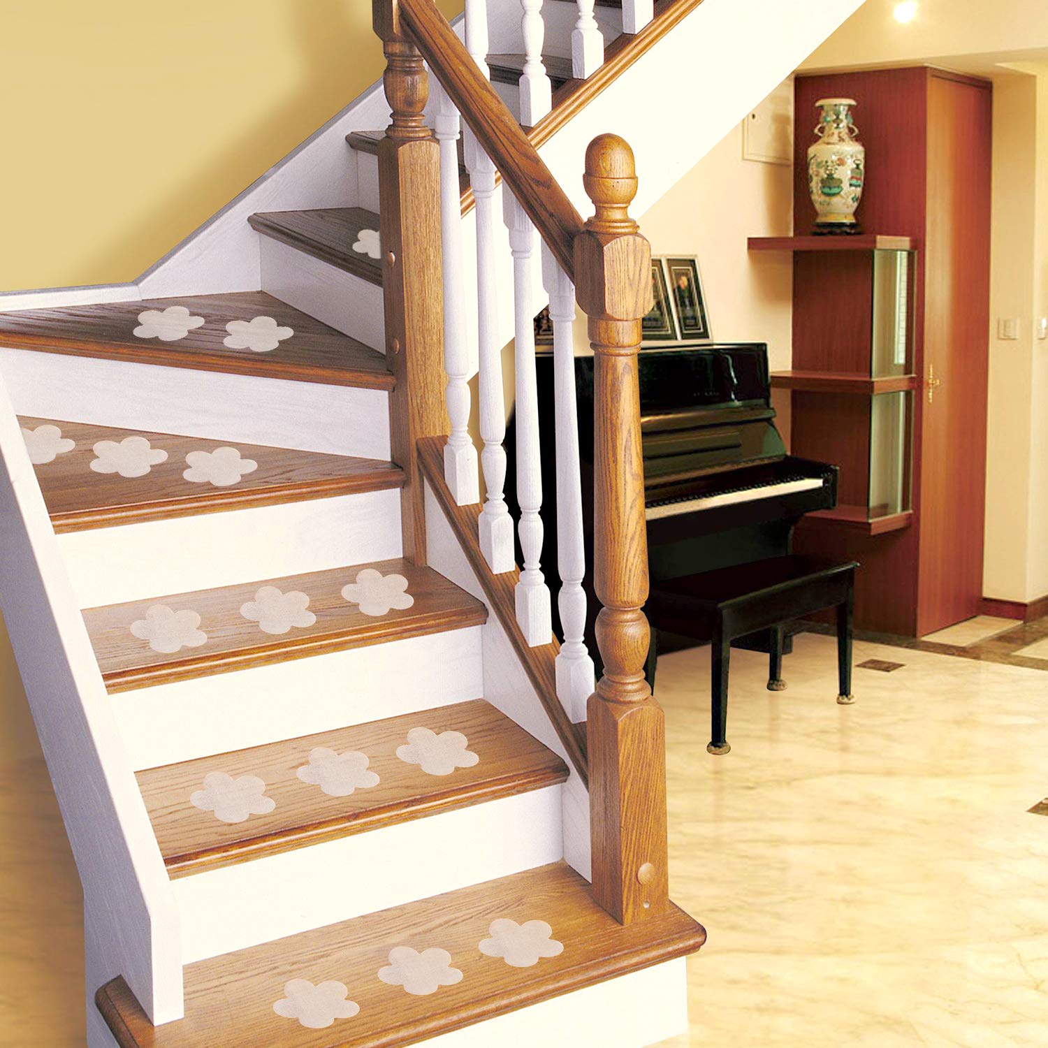 Non Slip Bathtub Stickers 28 Pcs Adhesive Anti Slip Shower Stickers For Bath Tub,Bathroom,Stairs With Premium Scraper