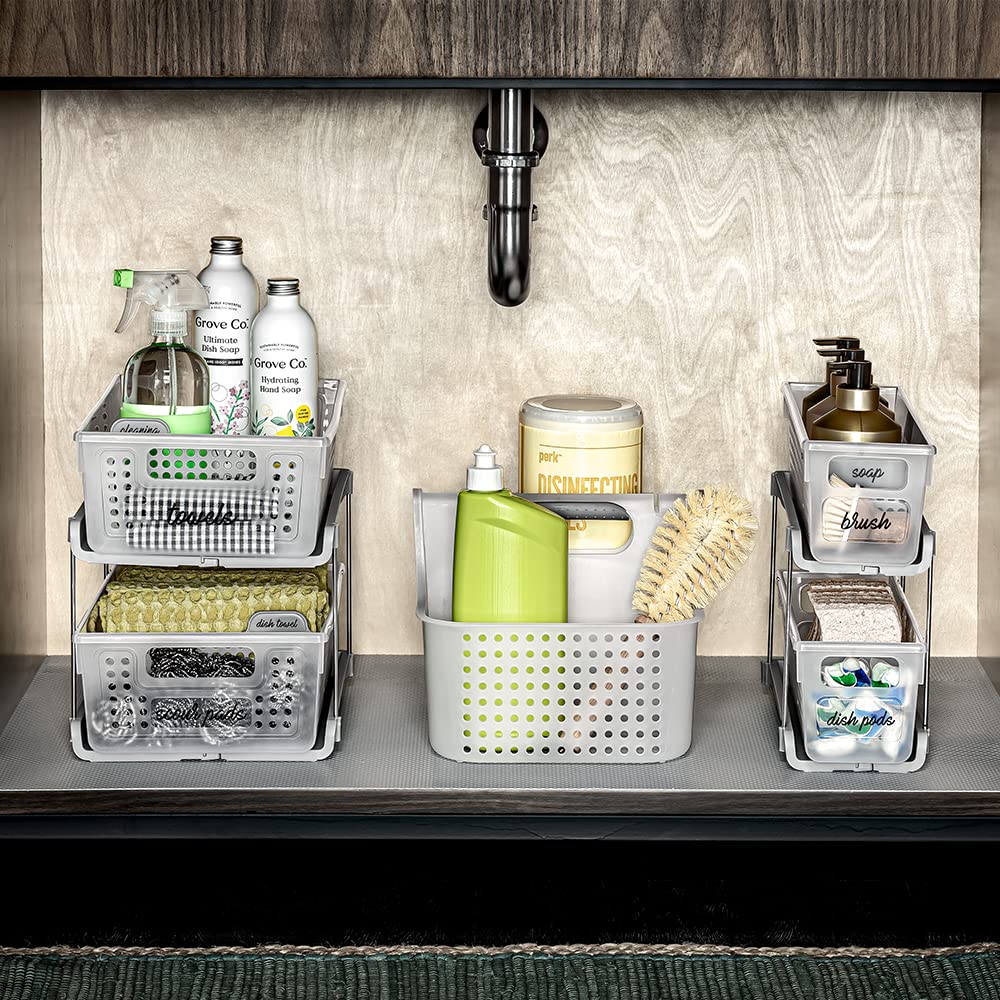 Madesmart Antimicrobial 2 Tier Organizer, Pack Of 1, Frost