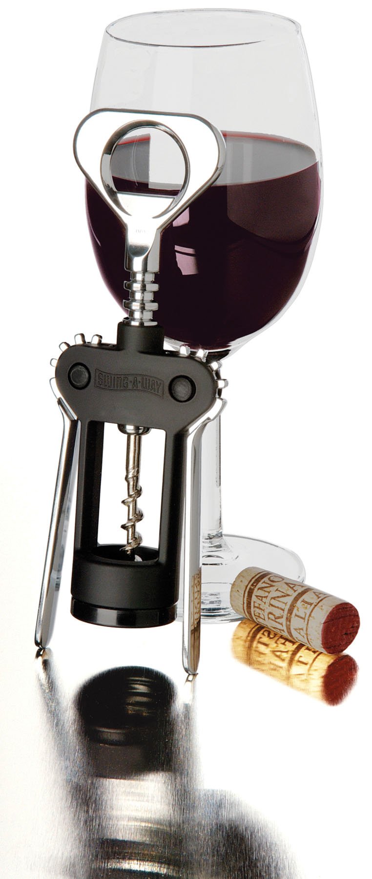 Amco Swing-A-Way Wing Corkscrew, Black