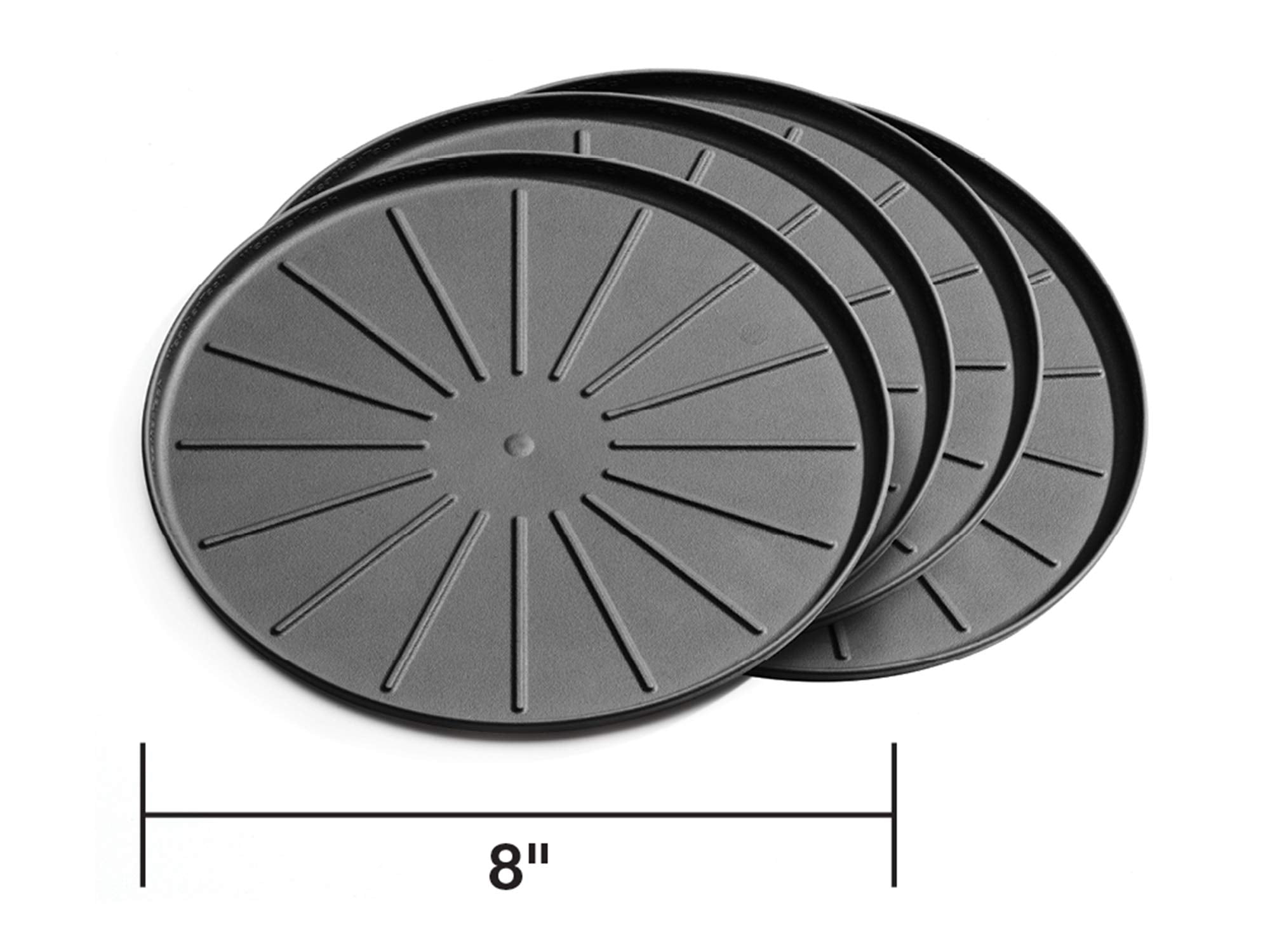 Weathertech 8'' Coasters For Home Surfaces, Anti-Skid, No-Slip Knibs - Set Of 4, Black - (8A8Cstbk)