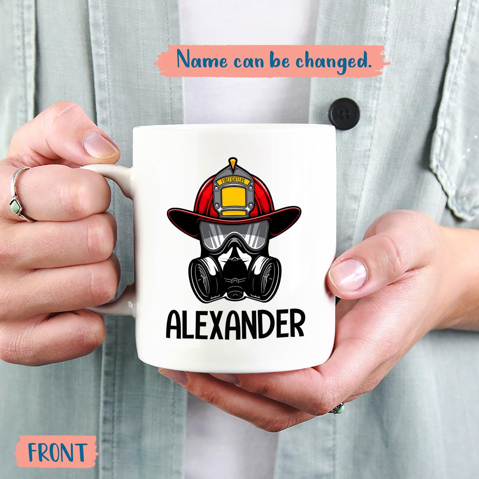 I'm A Fireman Mug, Firefighter Gift, Fireman Coffee Mug, Personalized Name Firefighter Mug for Friends Coworker, Custom Best Fir