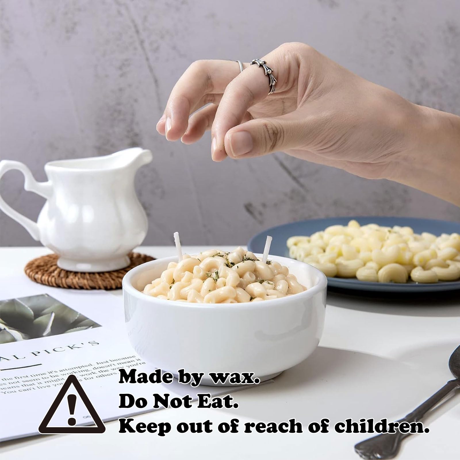 Macaroni Macaroni And Cheese Pasta Bowl Scented Candle Ritual Gift For Your Lovers Friends