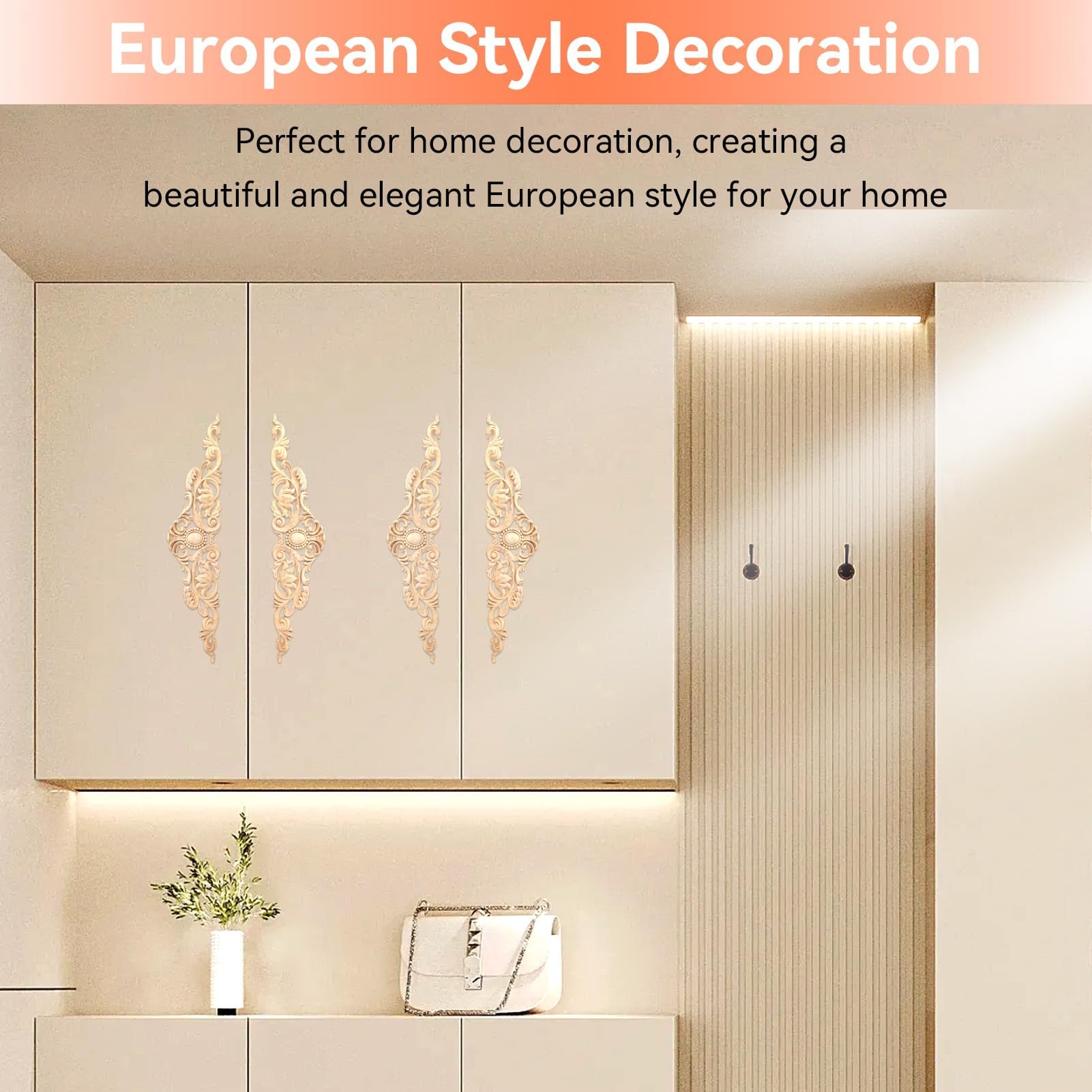 Wood Onlay, Unpainted Wood Appliques and Onlays for Furniture Decorative Wood Appliques Wood Appliques and Onlays Furniture Onla
